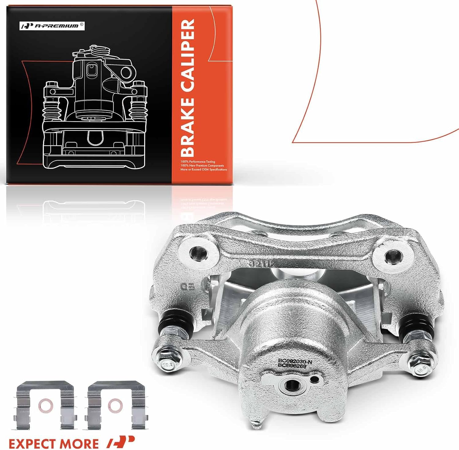 A-Premium Disc Brake Caliper Assembly with Bracket Compatible with Select Hyundai and Kia Models - Elantra 2009-2012, Forte/Forte Koup 2010-2013, Forte5, L4 2.0L - Front Left Driver Side