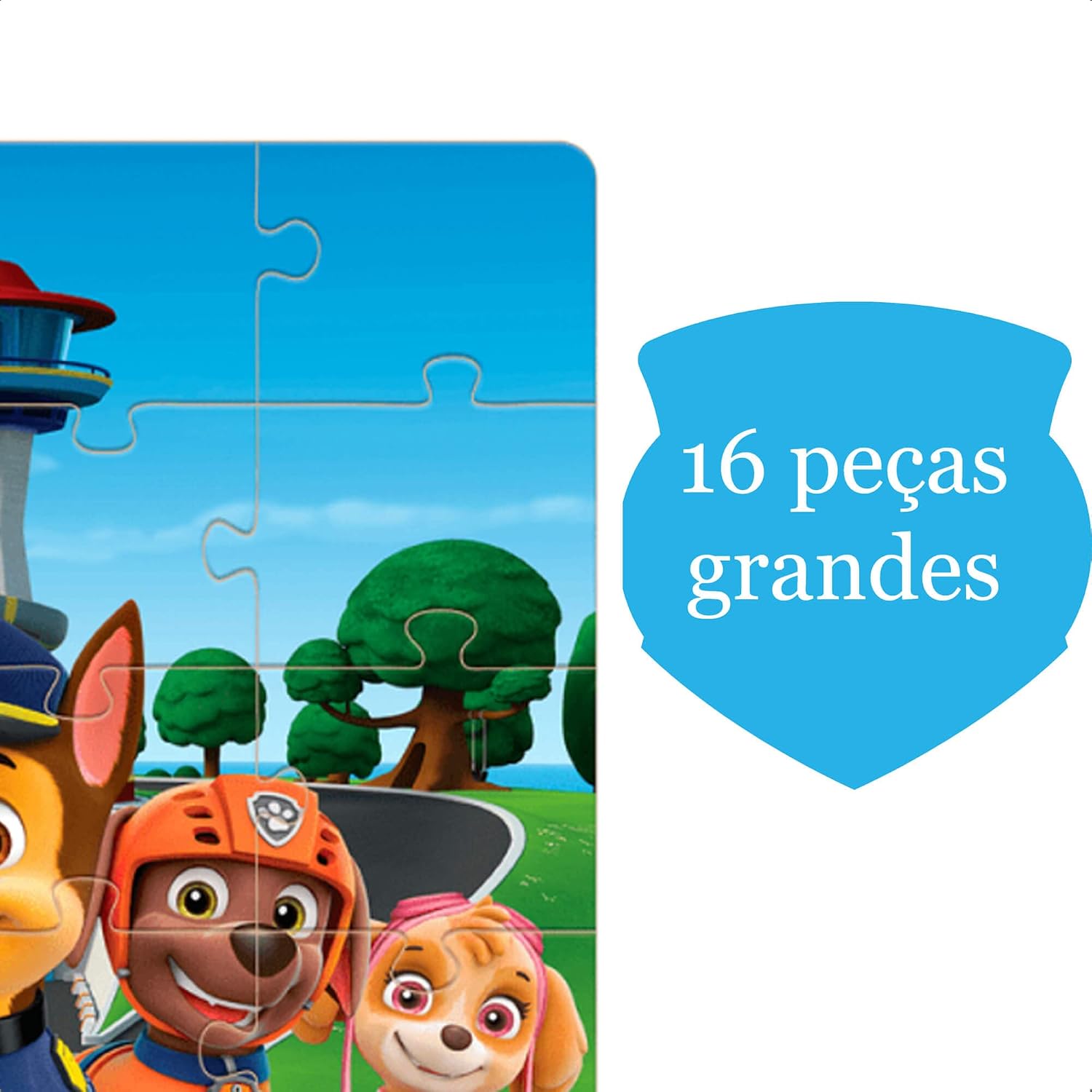 Quebra Cabeça Gigante Patrulha Canina, Nig Brinquedos, Multicor