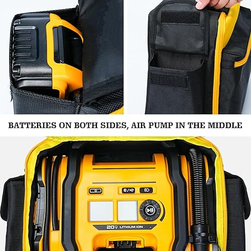 Miniatura 6 de AZURAOKEY Funda para compresor de aire compatible con DEWALT DCC020IB 20V Max inflador de neumáticos, bolso a prueba de golpes con bolsillo para