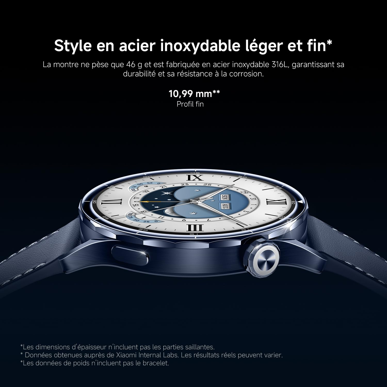 XIAOMI Watch S5 46mm, Montre connectée Homme/Femme,AMOLED 1,48",Tracker d’activité avec fréquence Cardiaque et Sommeil,21 Jours d’autonomie,150+ Modes Sportifs, GPS Double Bande,NFC,Android&iOS, Noir