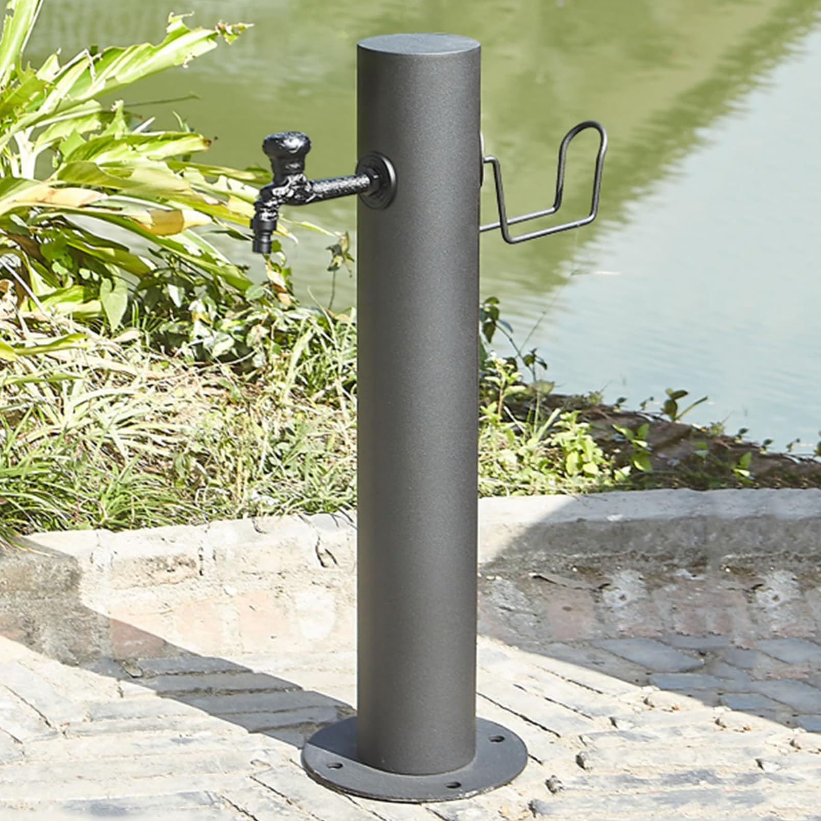WOTZOV Freestanding Garden Water Column With Faucet, Floor Mounted Water Tap, Freestanding Hose Stand, Vertical Garden Water Column, Fountain For A Beautiful Garden Space，C 20.5CM×50CM