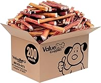 Vista 12 de ValueBull Bully Sticks para perros pequeños, extrafinos de 6 pulgadas, 50 unidades, golosinas naturales para perros, 100% carne de res, un solo