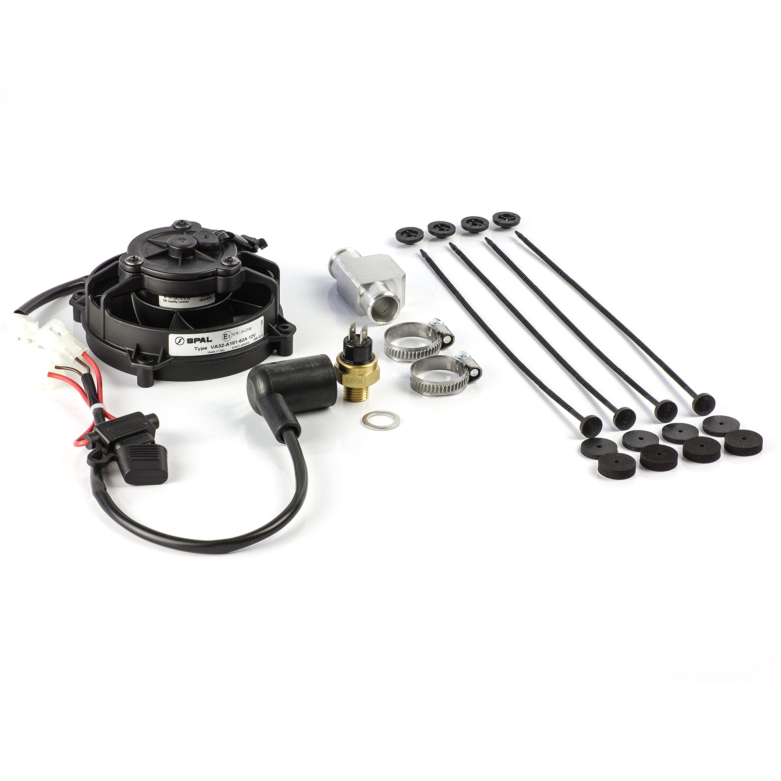 EXED® Parts - Kit original de ventilador de refrigeración por radiador, con sistema de montaje universal Revotec y termointerruptor, para todas las motos de cross de 2 y 4 tiempos, ajuste perfecto