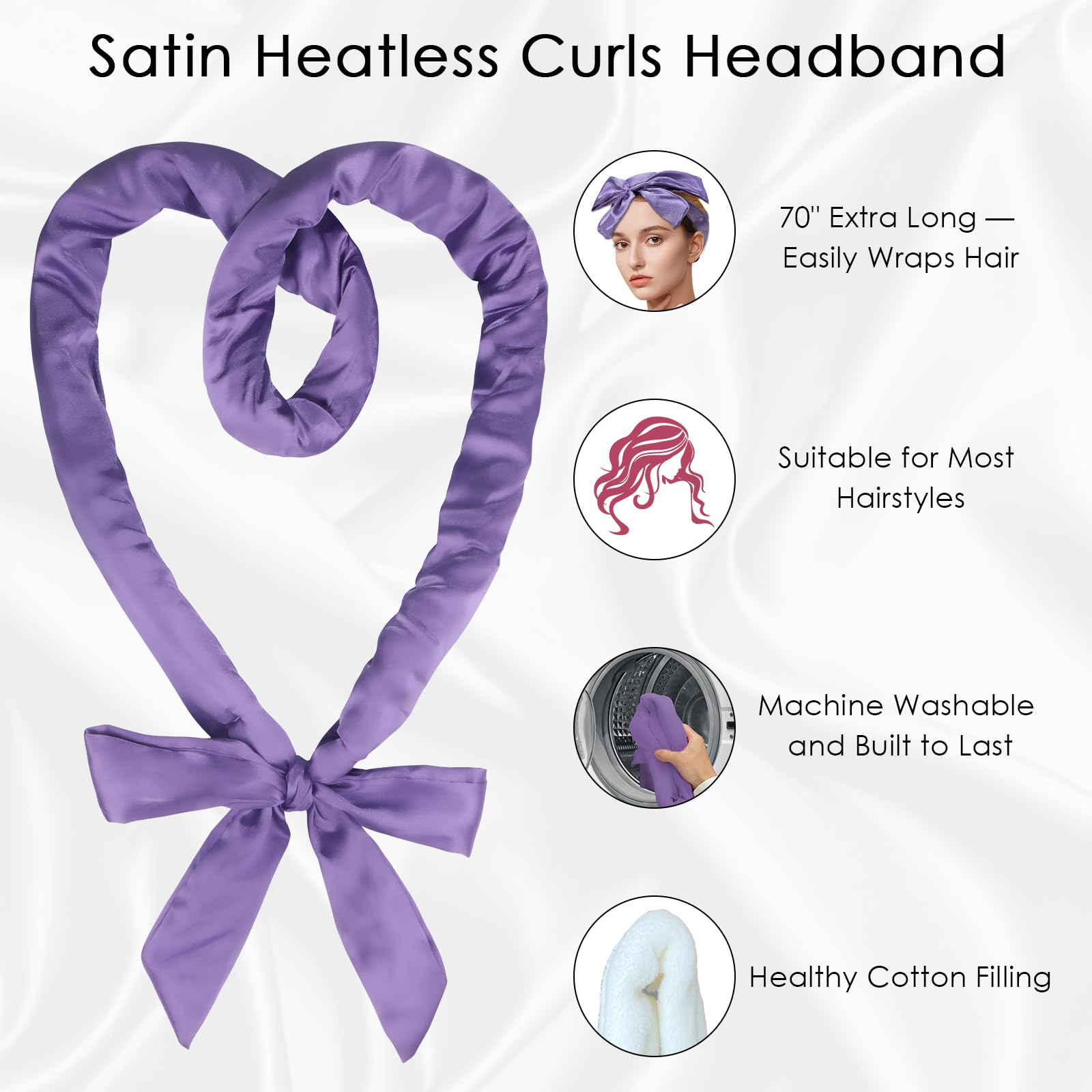 Baolivi Satin Heatless Hair Curlers No Heat - Image 4