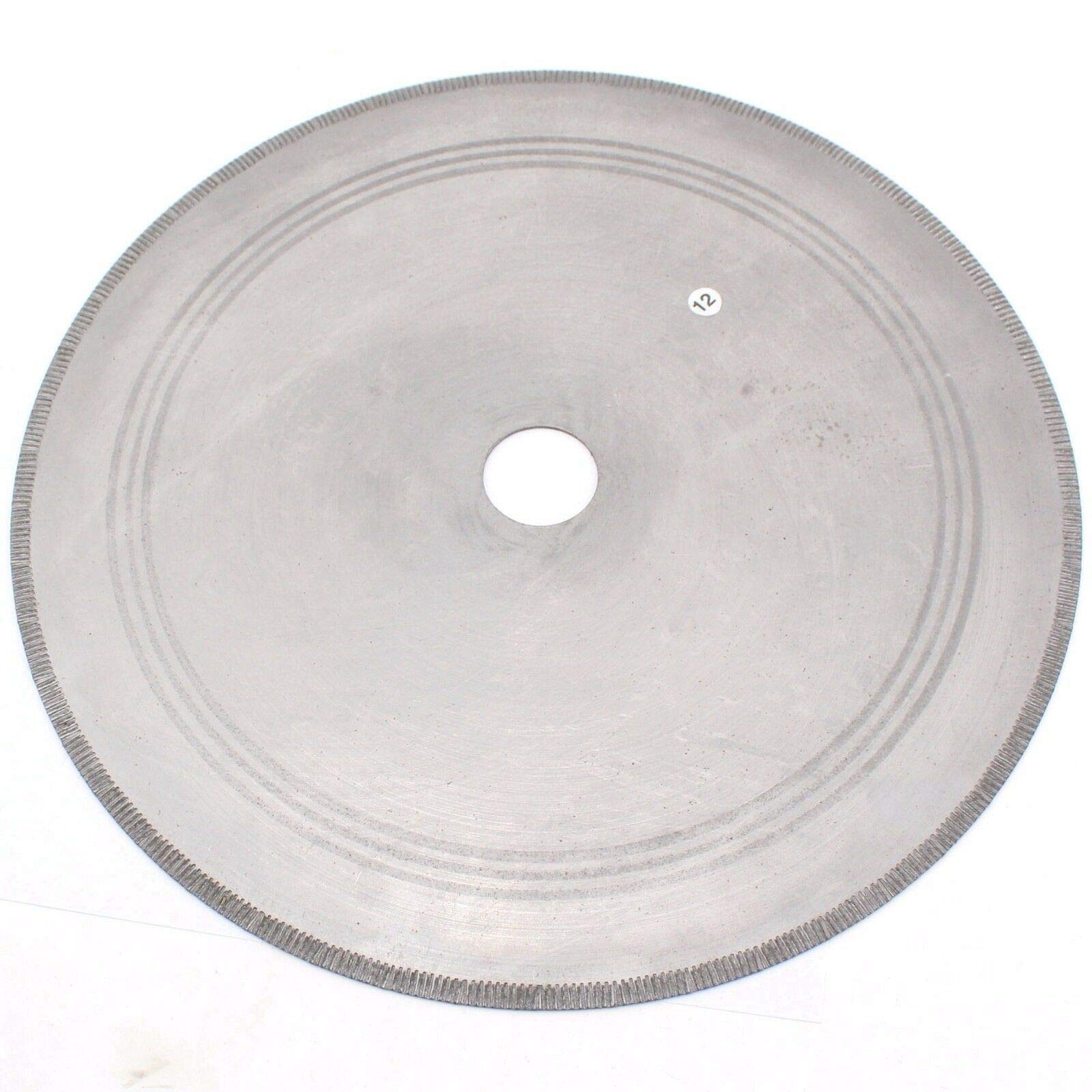 12" inch 300mm Diamond Lapidary Blades Gem Trim Saw Notched Rim 1.6mm Arbor 5/8"