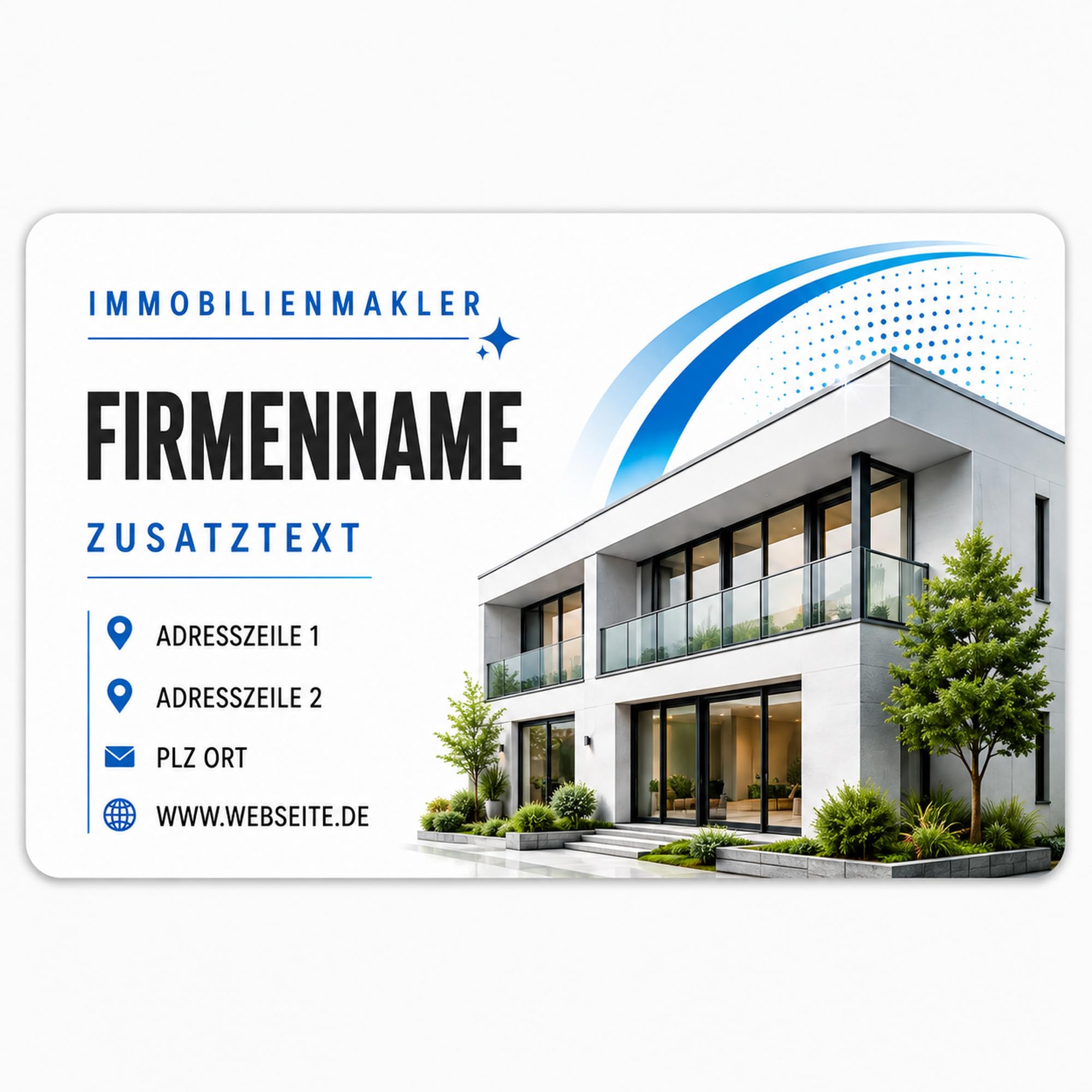Visitenkarten erstellen - 1000 Stück - Immobilienmakler - beidseitig