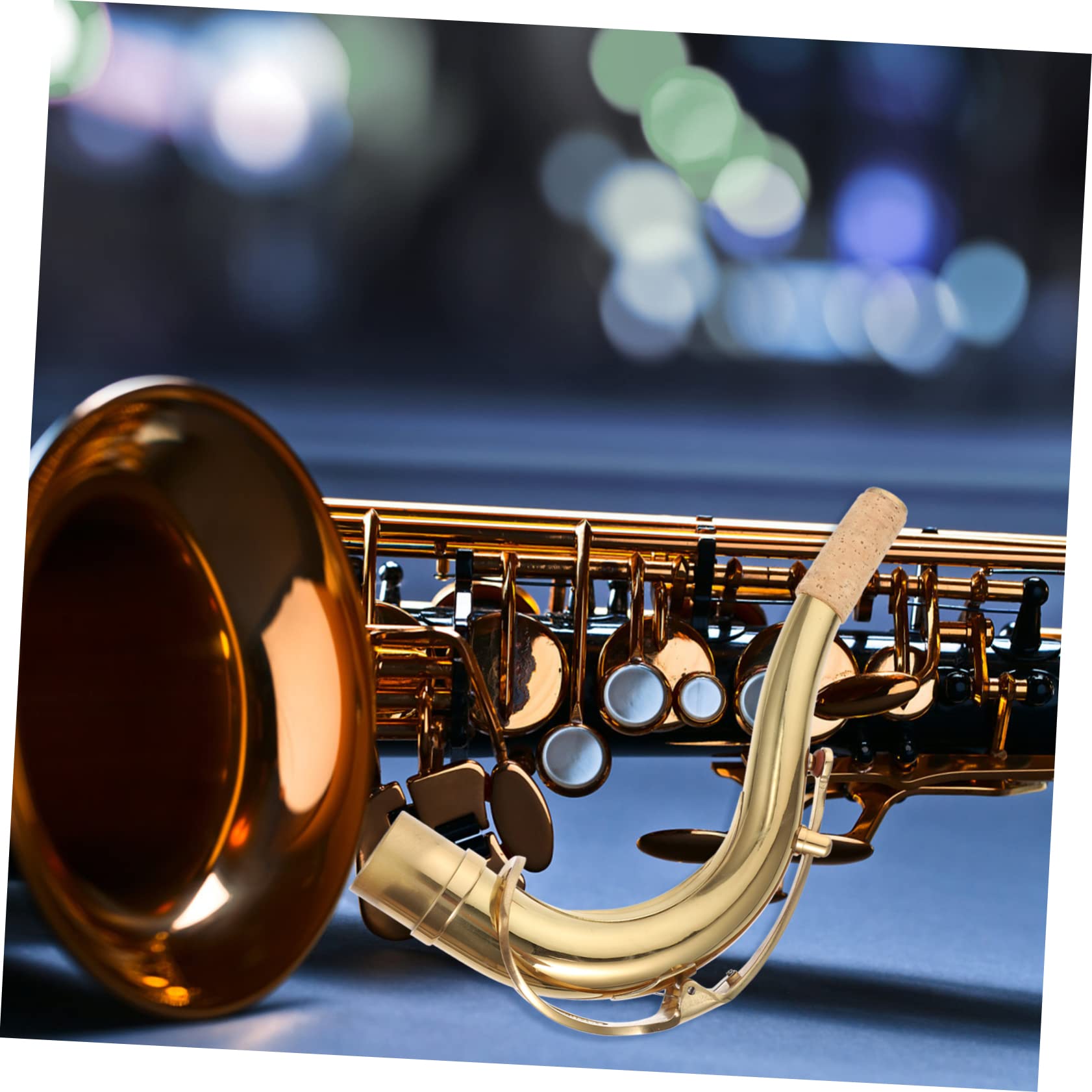 Yardwe Collo Curvo per Sassofono in Ottone Oro, Accessorio Pratico e Facile da Regolare per Sassofono Contralto, per Musicisti Professionisti e Amatori