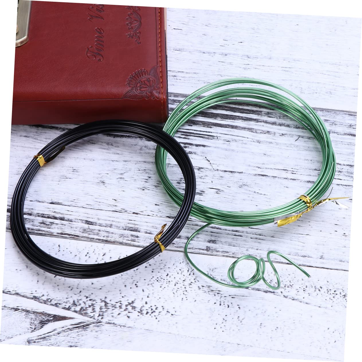BESPORTBLE 10rolls Aluminum Colorful Wire for Crafts and Gardening Flexible and Includes Black and Green for Jewelry Making and Handiwork