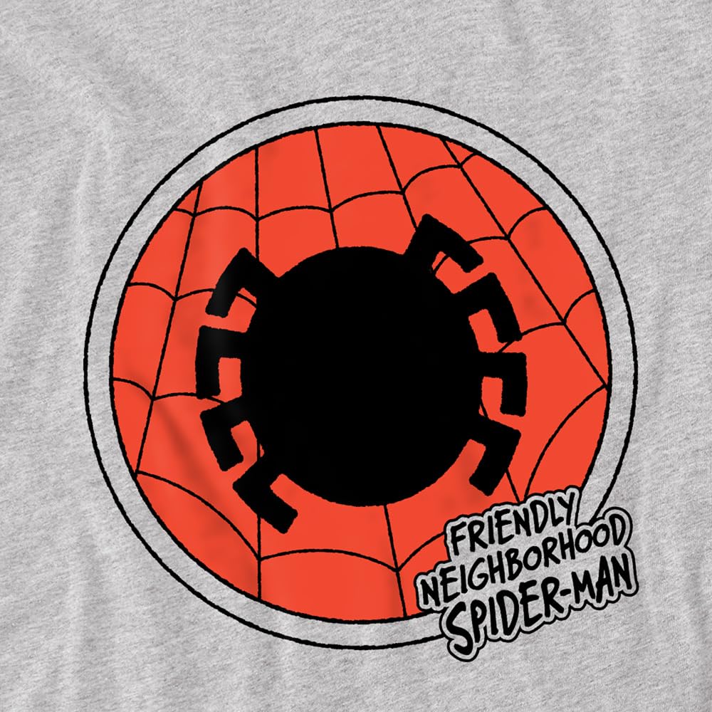 Marvel Friendly Neighborhood Spiderman Badge Kids Sweatshirt, Athletic Heather Pullover Unisex - Bambini e Ragazzi (Pacco da 1)