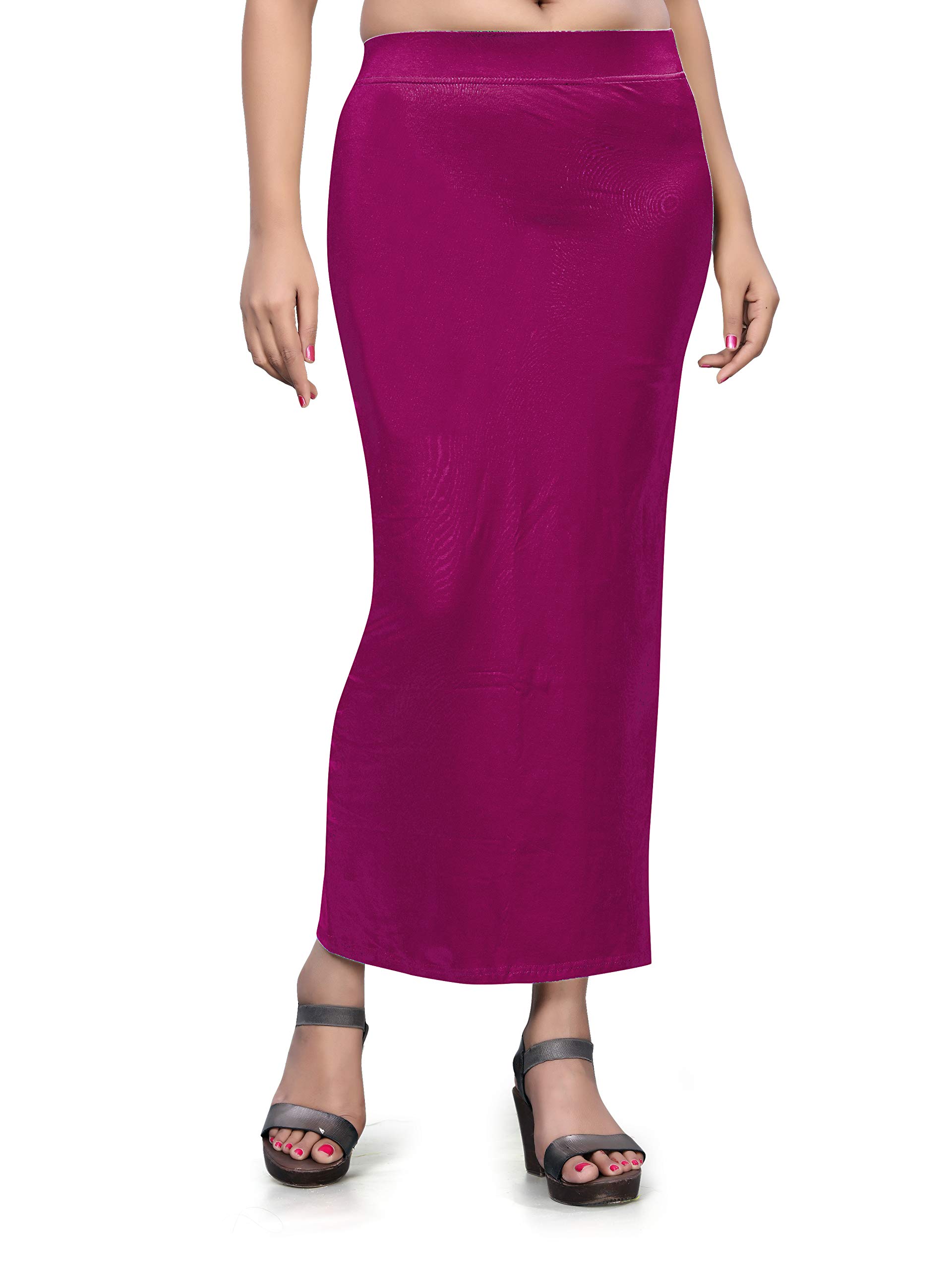 mehrang Stretchable Saree Shapewear Petticoat for Women, Cotton Blended,Petticoat,Skirts for Women,Shape Wear Dress for Saree Magenta-picture-16