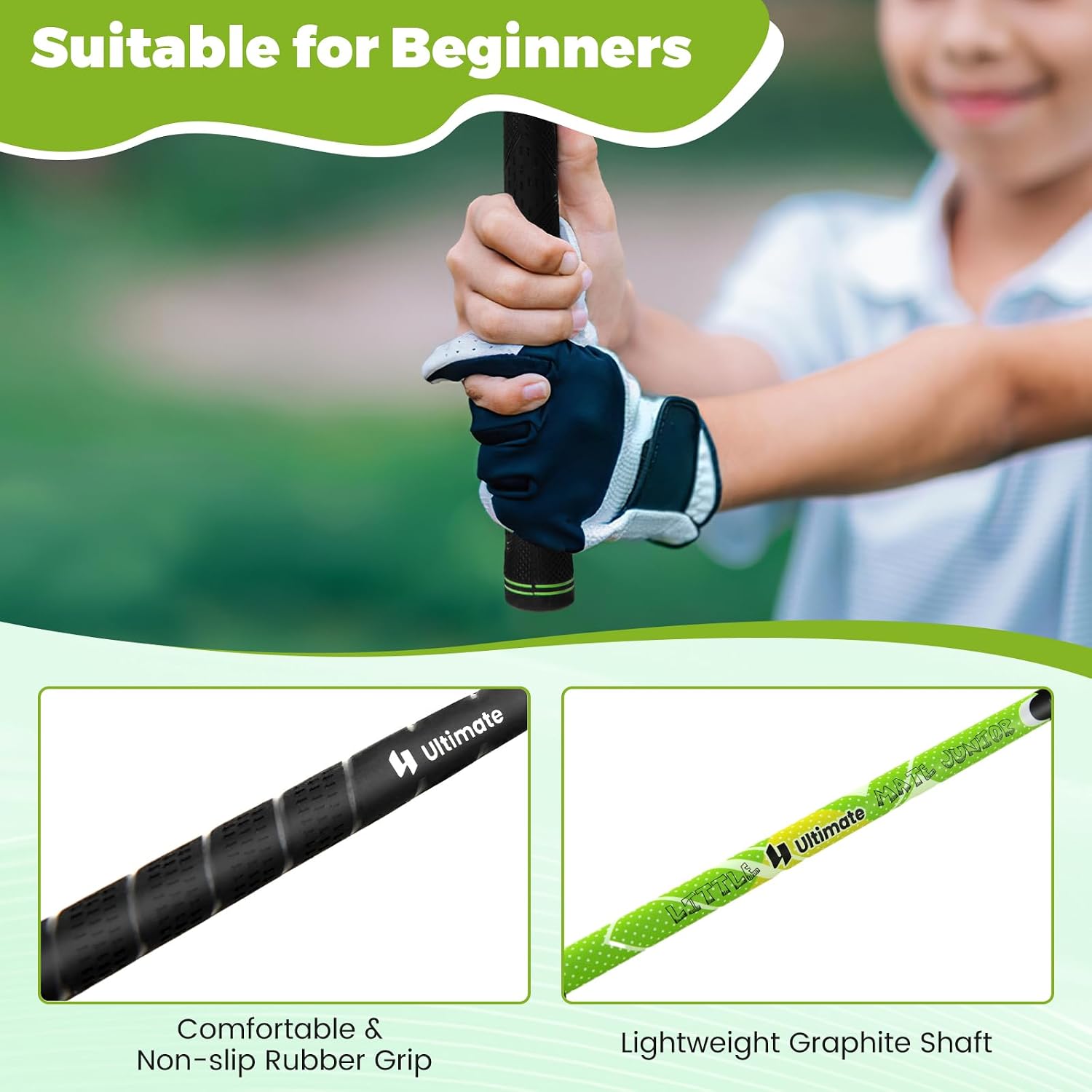 GYMAX Kids Golf Club Set, Right Handed Complete Set for Children with 4/6 Clubs & Stand Bag, Toddler Youth Clubs for Boys & Girls, Junior Golf Set