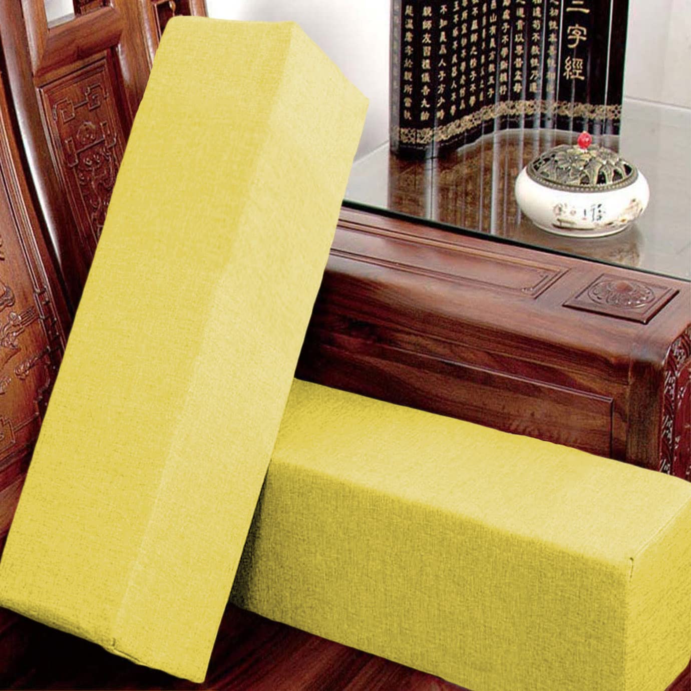Juego de 2 cojines para reposabrazos de sofás y sillas de madera