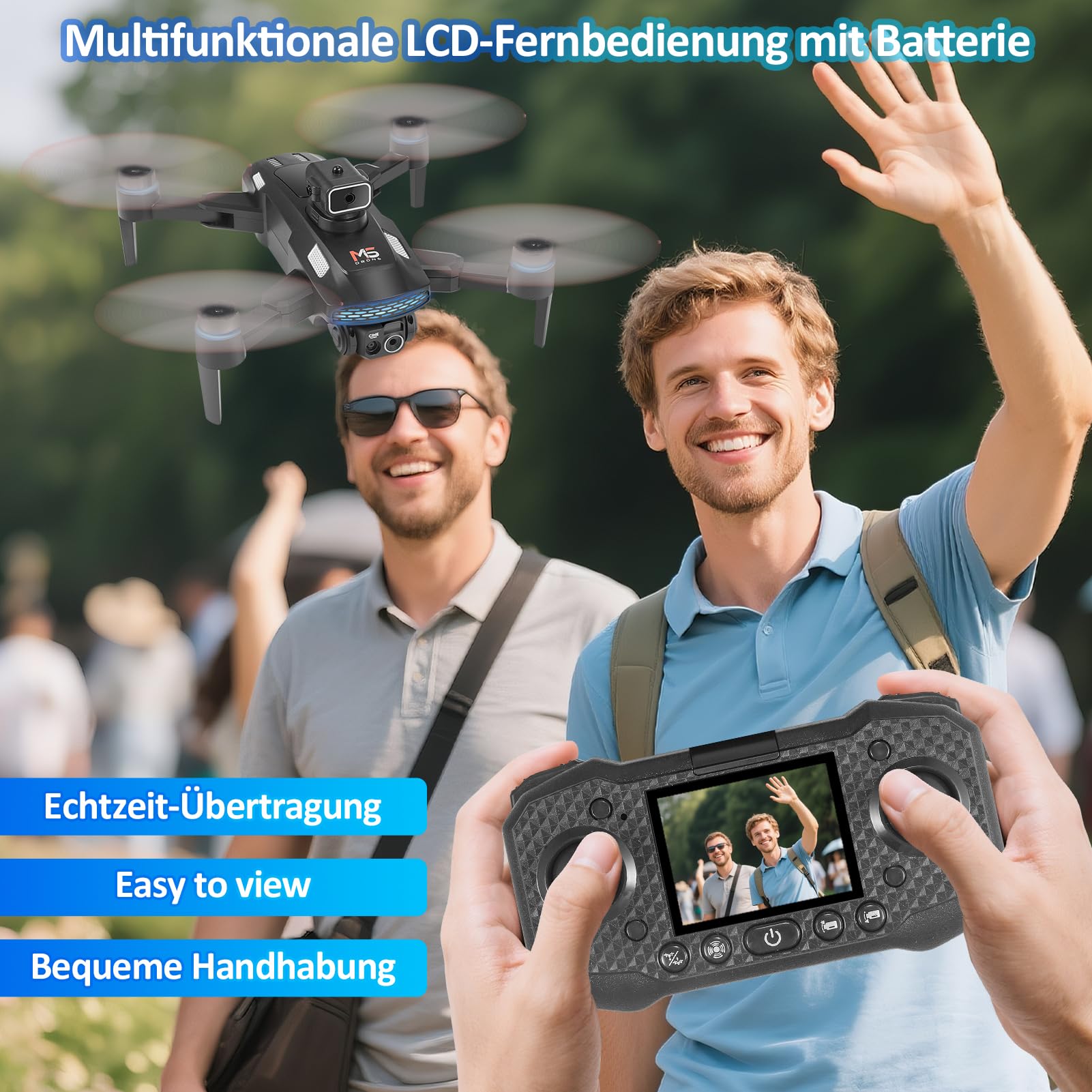 Drohne mit HD 4K Kamera,FPV RC Quadcopter mit Bildschirm,Bürstenloser Motor,One Key Start/Landen,360° Flip, Headless Modus, Höhenhaltung, Tragetasche,Spielzeug Geschenke für Jungen Mädchen Anfänger