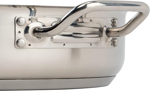 Miniatura 5 de Winco SSET-7 Sartén para saltear S/S de 7 cuartos de galón lista para inducción