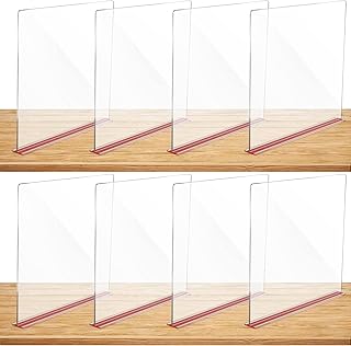 8 PCS Clear Acrylic Shelf Dividers for Closet, Clothes, Handbags, Purses, Books, Sweaters, Multifunctional Shelf Closet Se...