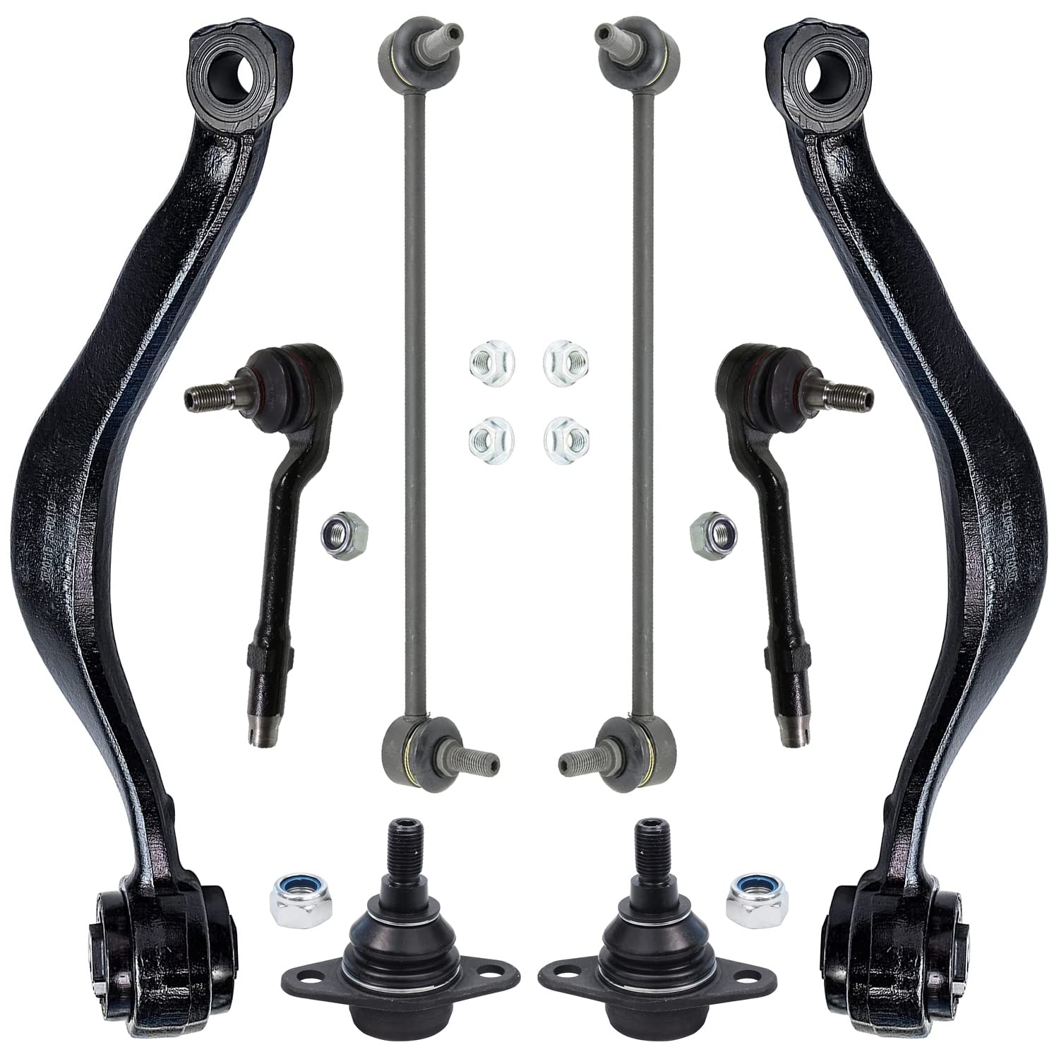 Detroit Axle - 8PC Front Lower Forward Control Arms w/Ball Joints, Front