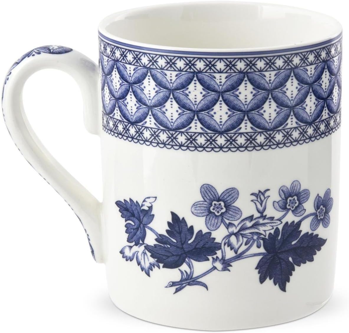 Spode Blue Room Collection Mug | Geranium Motif | 16-Ounce | Large Cup for Coffee, Latte, Tea, and Hot Cocoa | Made of Porcelain | Dishwasher and Microwave Safe