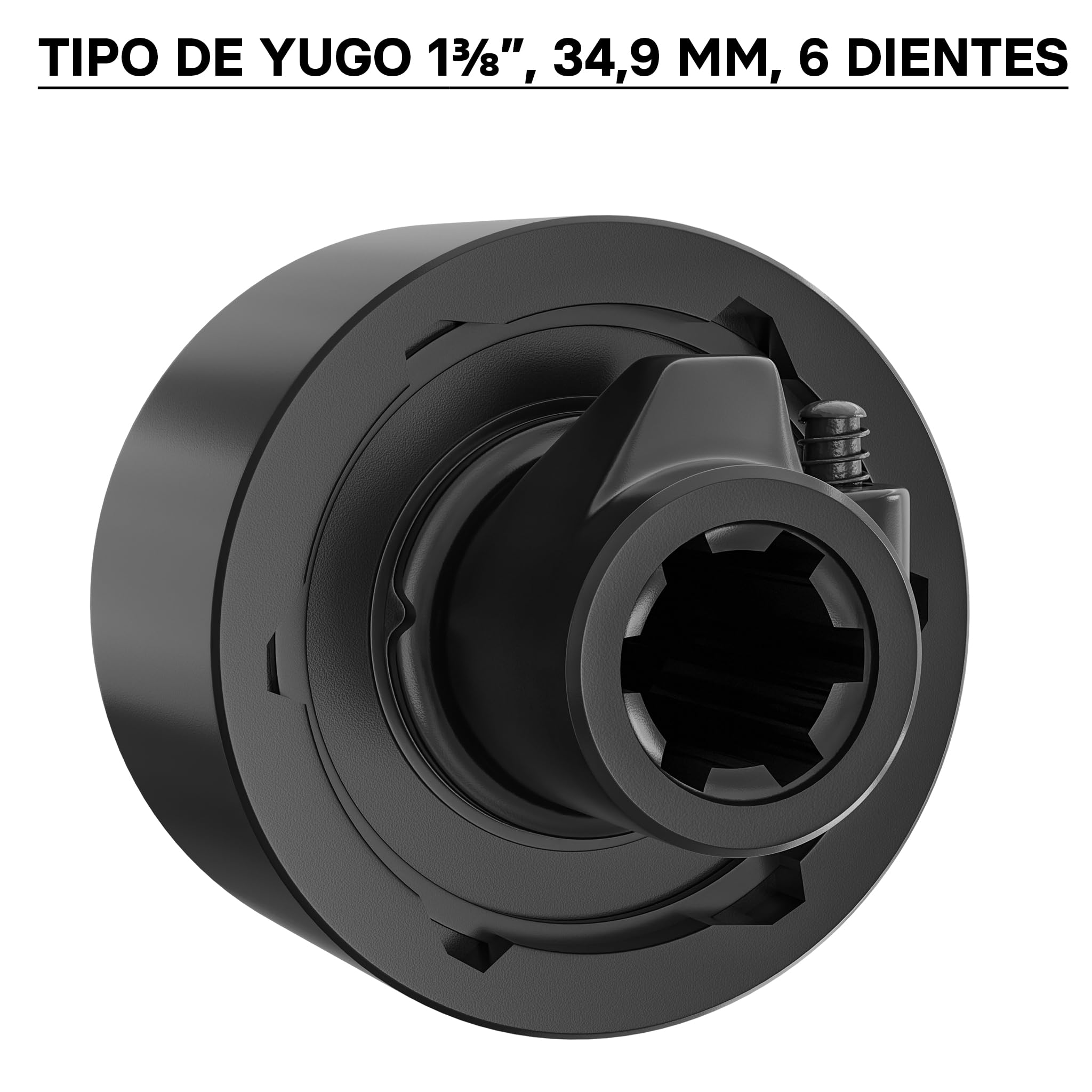 WilTec Acople Giratorio Toma de Fuerza 201mm 1 3/8" Macho Hembra, Eje multidentado 6 Dientes, máx. 2400Nm