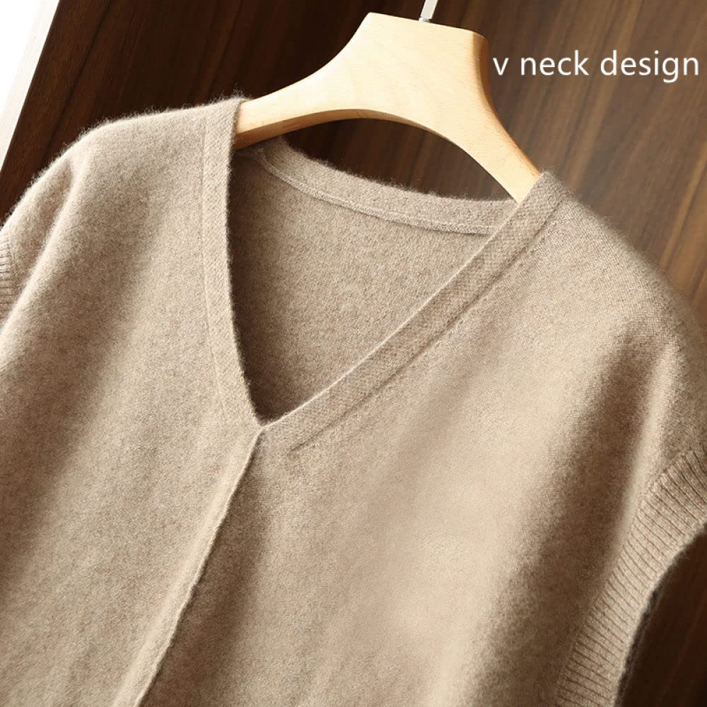 Donna Gilet Lavorato A Maglia,Gilet In Maglia Da Donna Cammello Scollo A V Caldo Gilet In Cashmere Elegante Gilet Senza Maniche Gilet In Maglia Gilet Autunno Inverno Maglioni Senza Maniche Canotta C