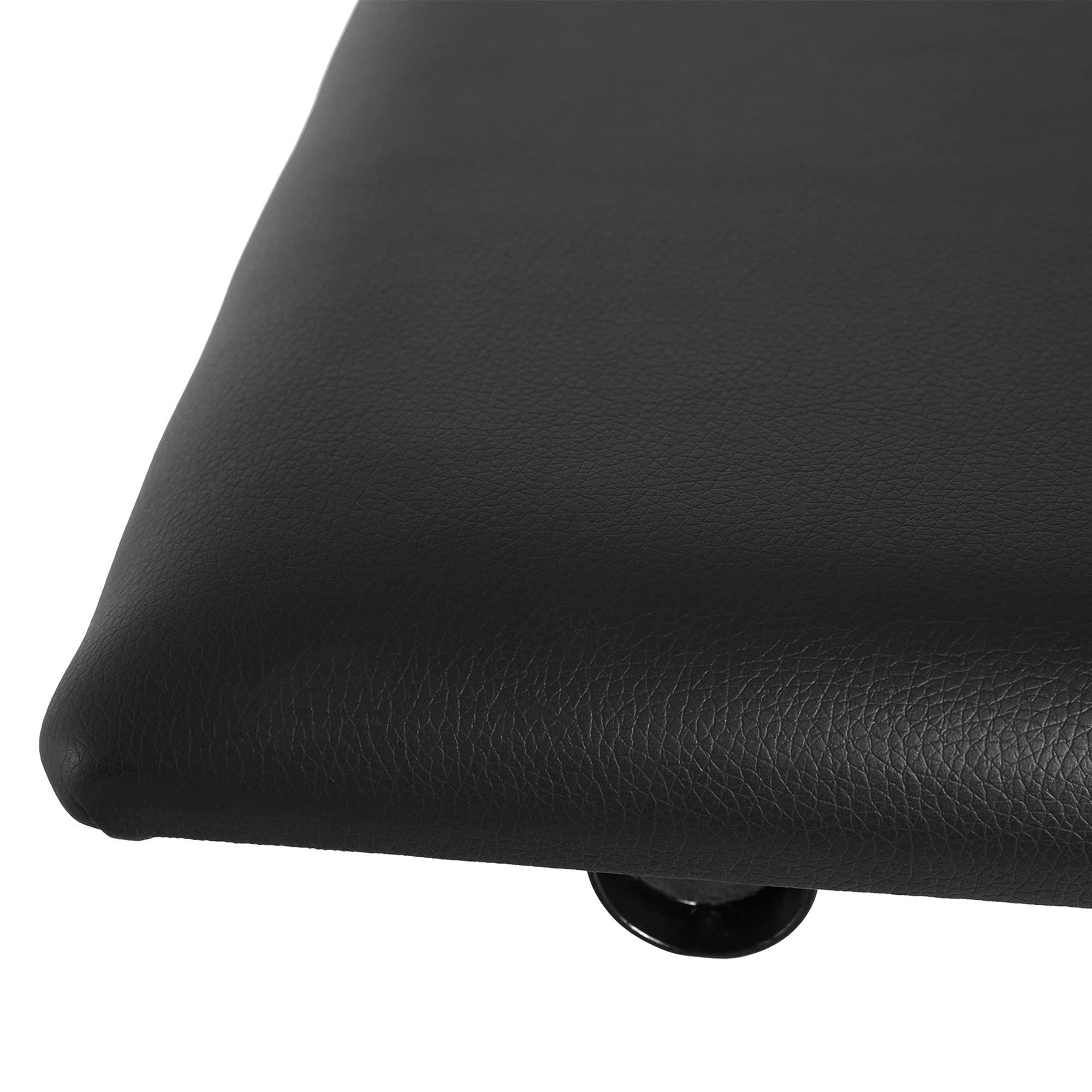 HOMCOM Klavierhocker Höhenverstellbar Klavierbank, X-förmiger Pianobank mit Kunstleder Kissen Klappbare Klavierstuhl für Piano Keyboard 39 x 29 x 37-47 cm Schwarz
