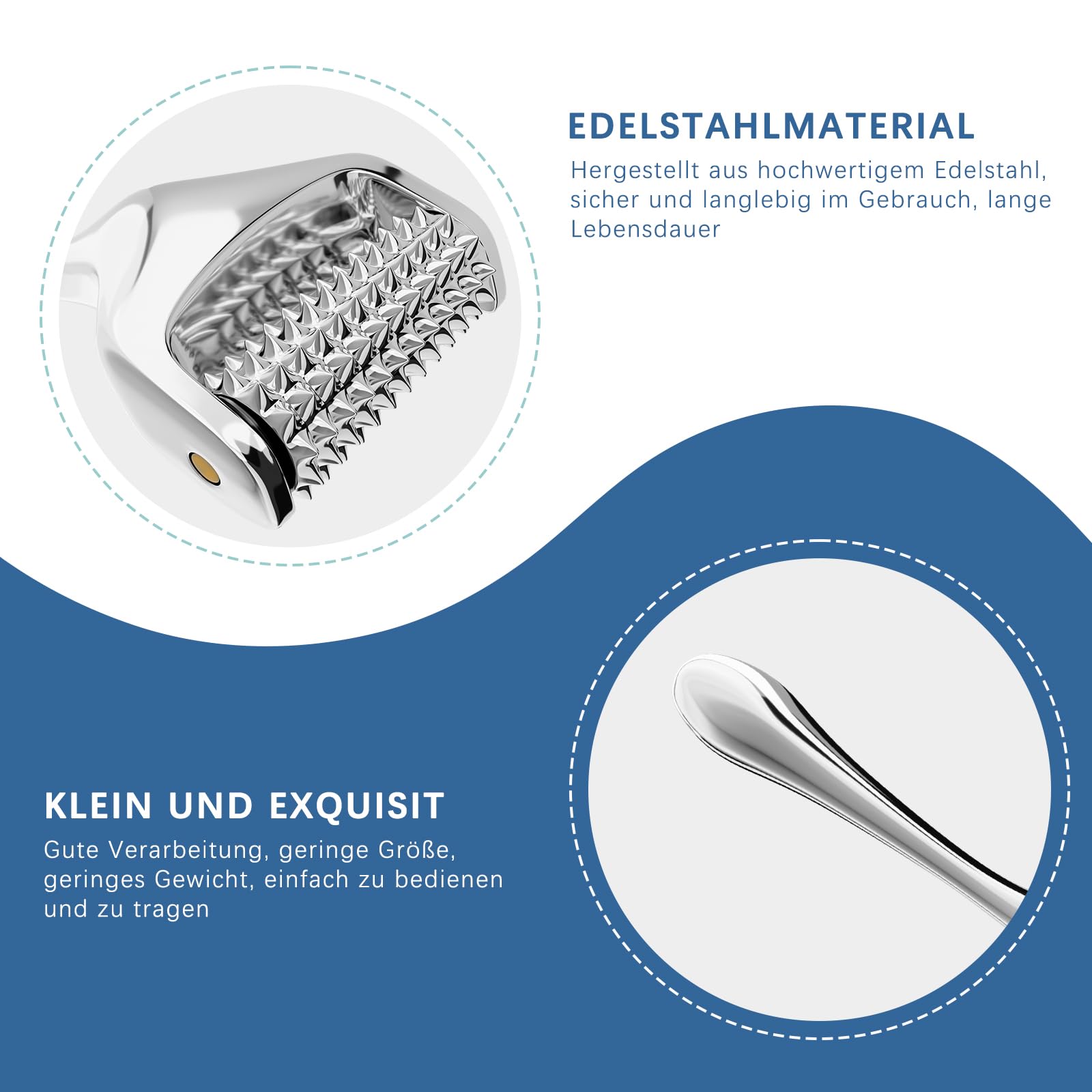 Metal Microneedling Derma Roller, for Face and Body Effective Against Wrinkles, Large Pores, Stretch Marks, Hair Loss - Image 3