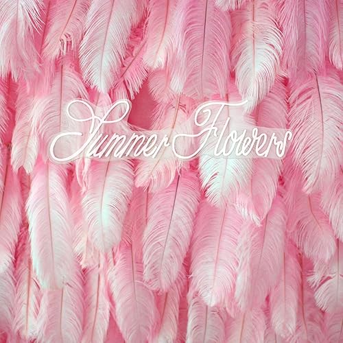 Miniatura 3 de Paneles de pared de flores artificiales de plumas rosas, tapete de pared de flores de imitación floral 3D de seda para telón de fondo, decoración de