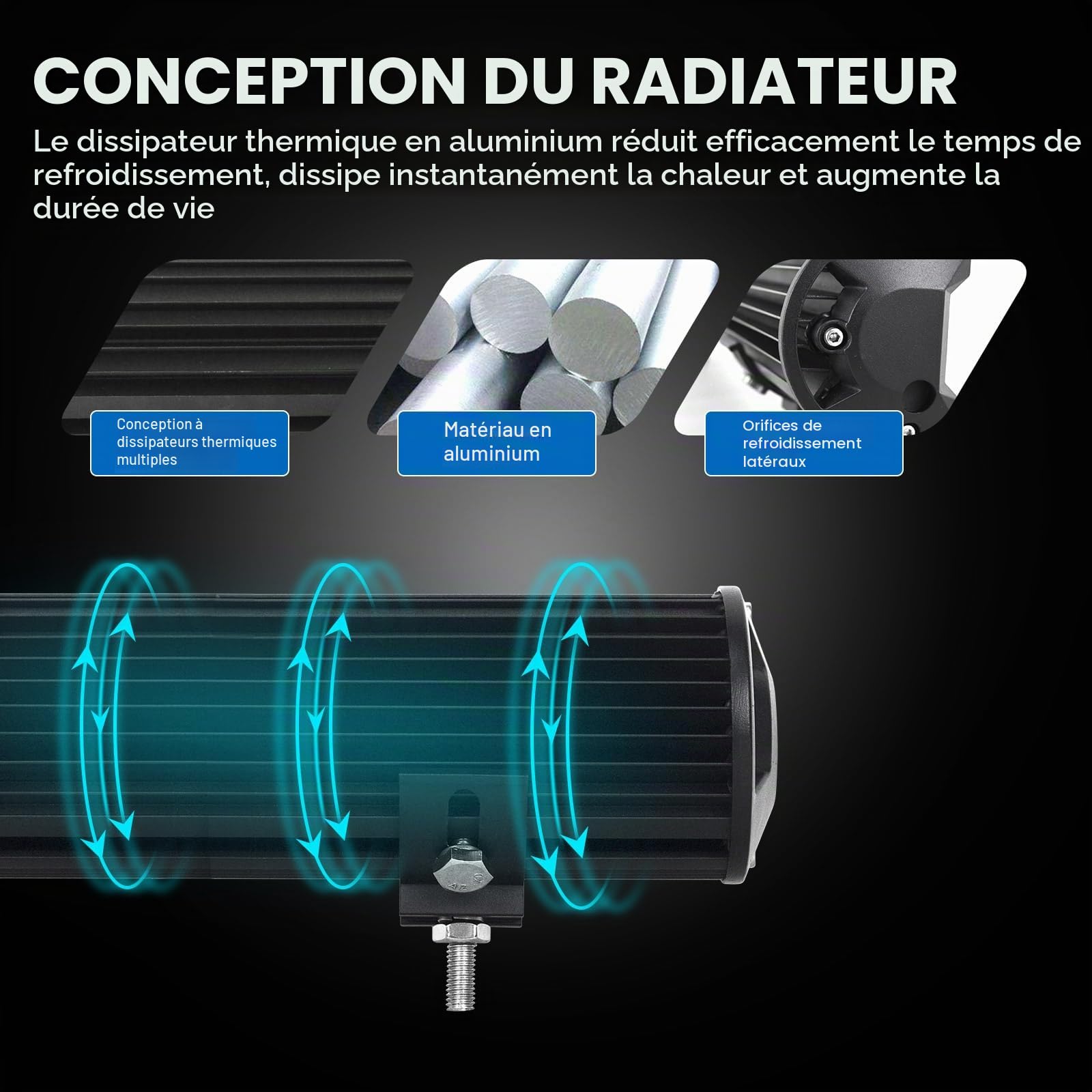 Willpower 324W LED Light Bar 22 Pouces Spot Flood Combo LED Barre Lumineuse Brouillard Offroad Conduite Conduite Lumières de Travail avec Faisceau de Câblage pour ATV SUV Bateau