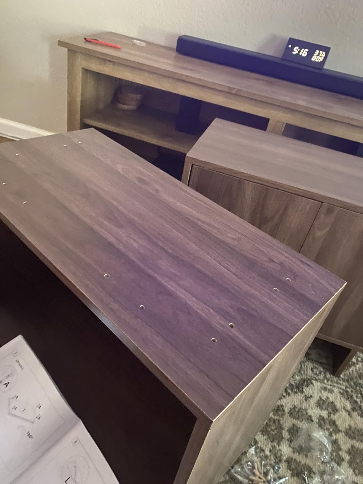 YITAHOME TV Stand, 70", Natural Oak photo review