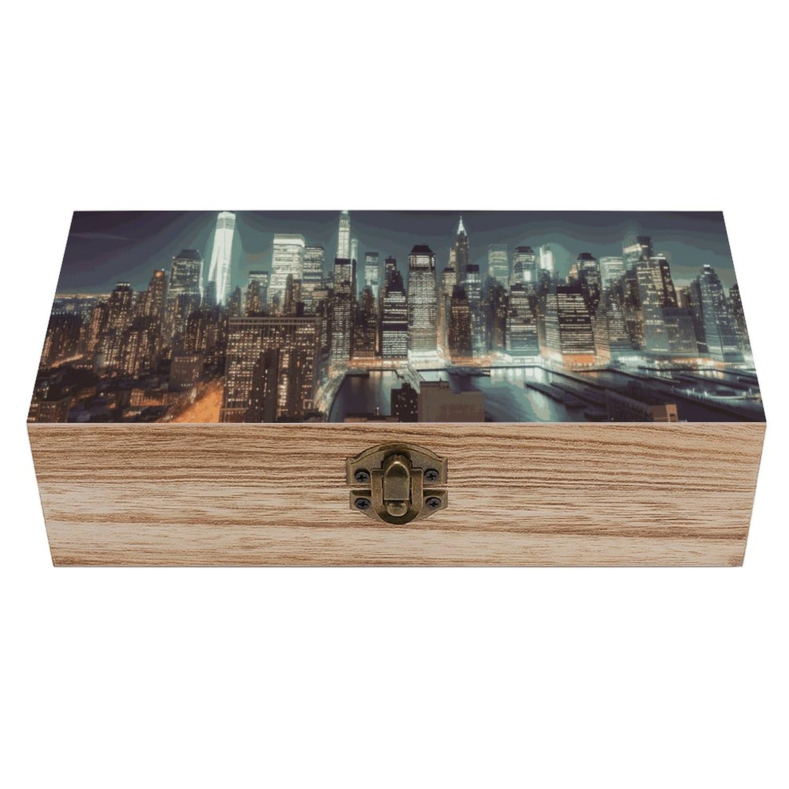 Boîte en bois New York City coffret cadeau idéal pour les passionnés de voyage