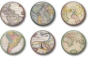 Vintage Map Magnets for Enhanced Home, Office, and Classroom Ambiance