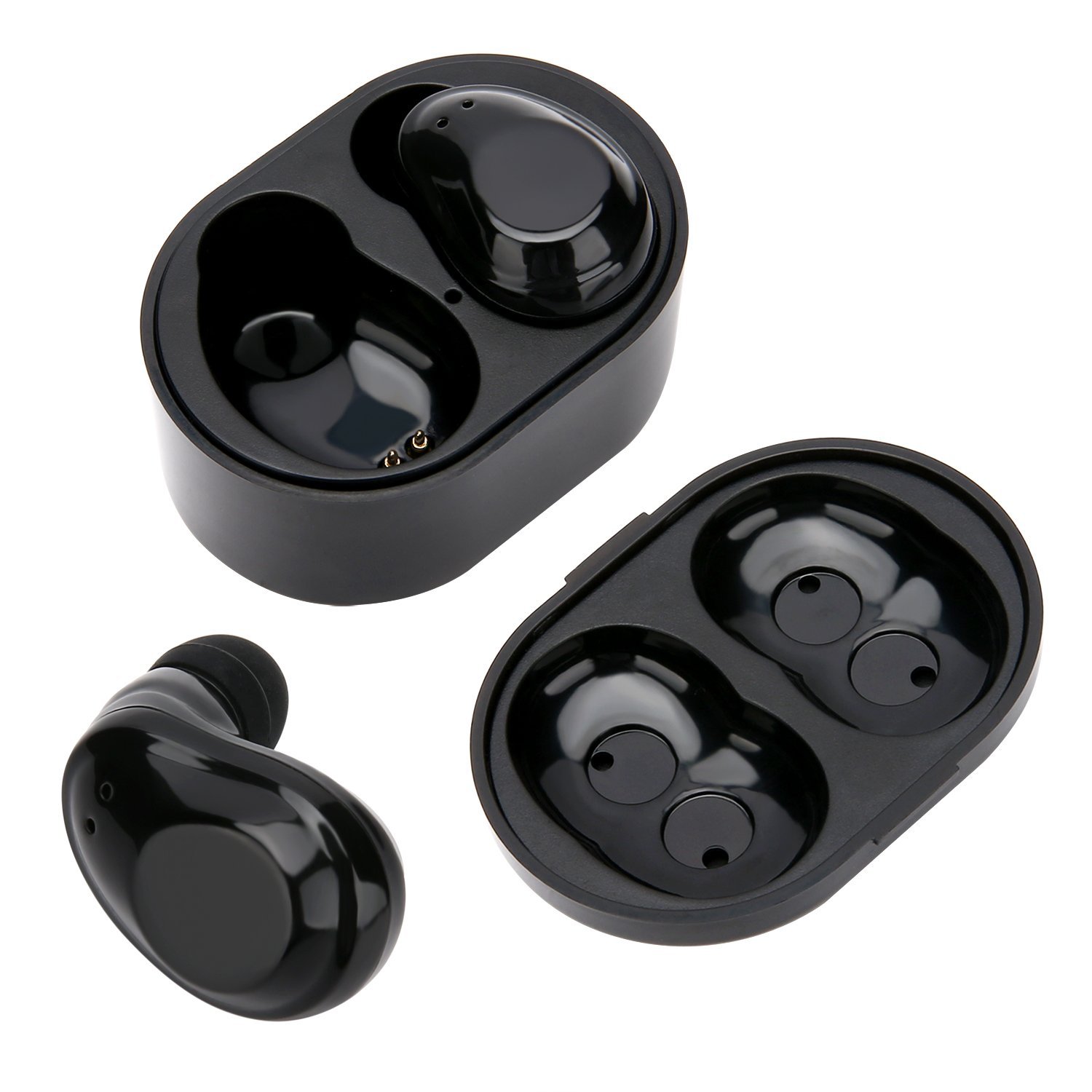 ELFMIC Wireless Headphones Bluetooth Headphones Charging Box Wireless Earphones Hi-Fi True Wireless Earbuds IPX5 Sweatproof Bluetooth Earphones with Mic