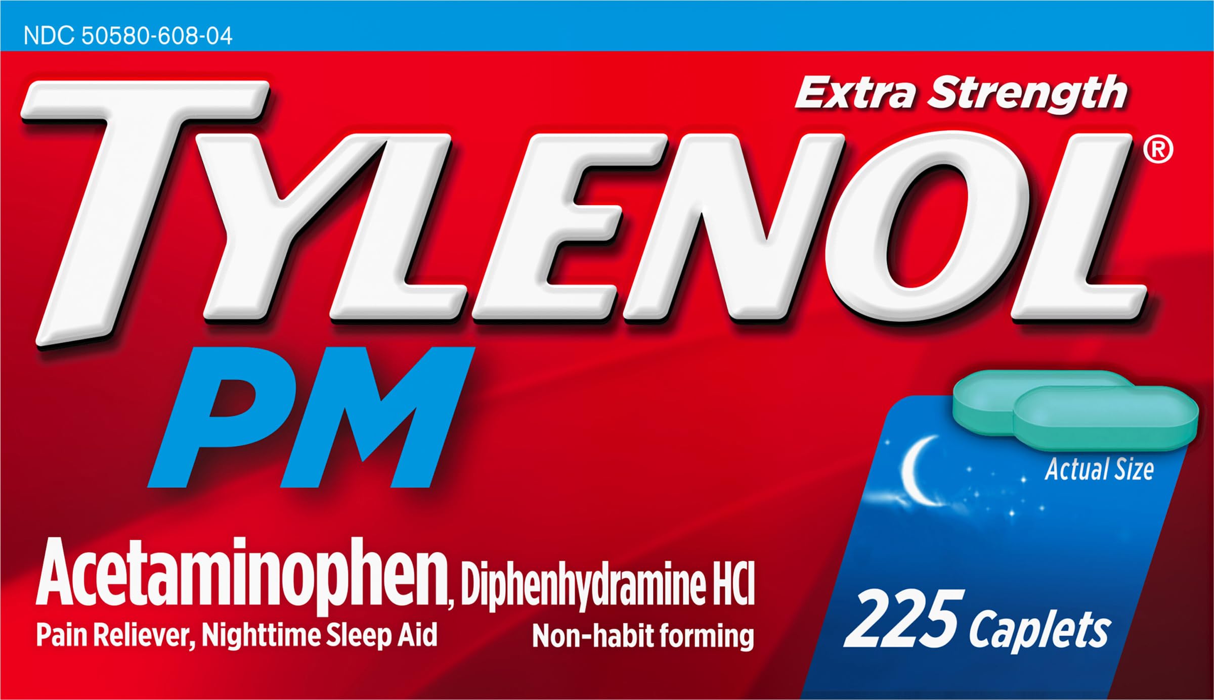 Tylenol PM Extra Strength Caplets, 500 mg Acetaminophen, 100 ct — Amazon image 13