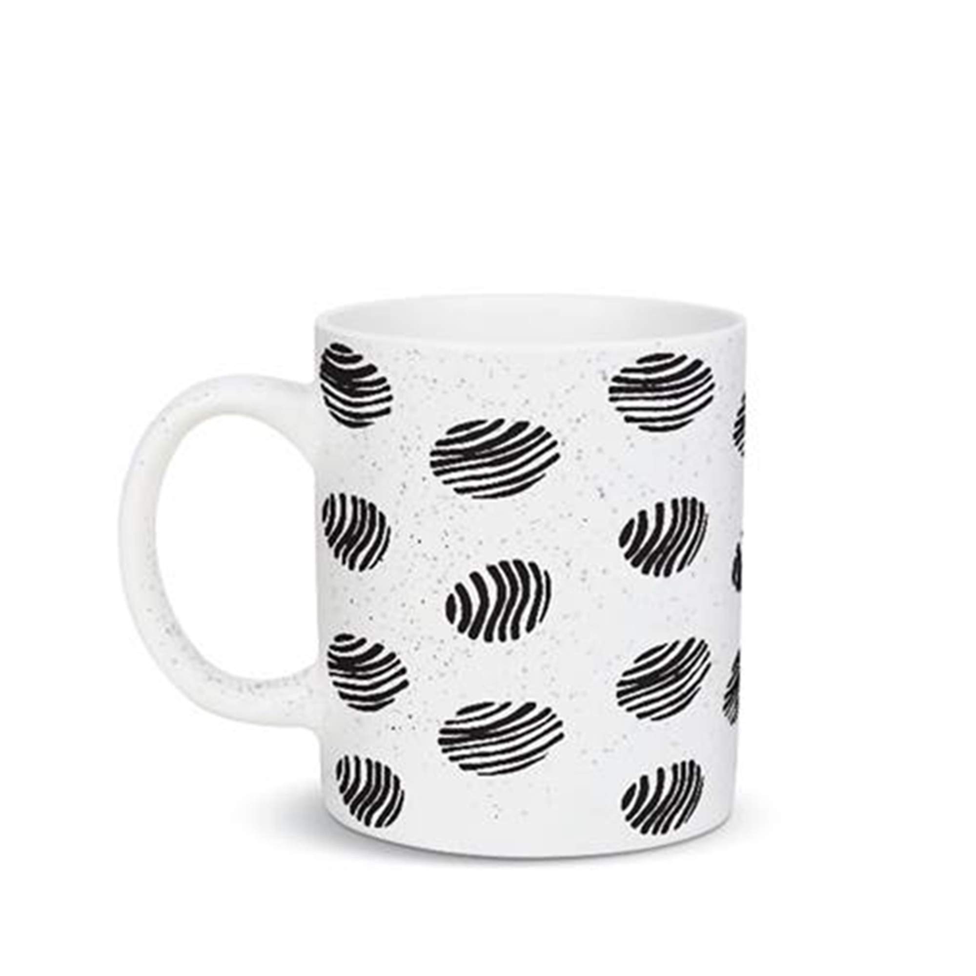 Treo by Milton Artisan Ceramic Mug, 1 Piece, 350 ml, Black Thumb Mark | Coffee Mug | Tea | Milk | Smoothies | Dishwasher Safe | Microwave Safe