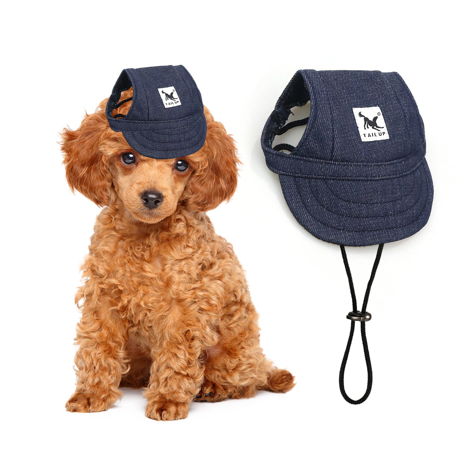 PETCUTE Casquette de Baseball pour Chien,Casquette à Visière pour Animal Domestique,Chapeau Chien Réglable Sport de Plein Air Protection Contre Le Soleil Chapeau avec Oreille Trous,Sangle Réglable