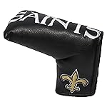 Team Golf NFL New Orleans Saints Vintage Blade Putter Cover Golf Club Vintage Blade Putter Headcover, Form Fitting Design, Fits Scotty Cameron, Taylormade, Odyssey, Titleist, Ping, Callaway