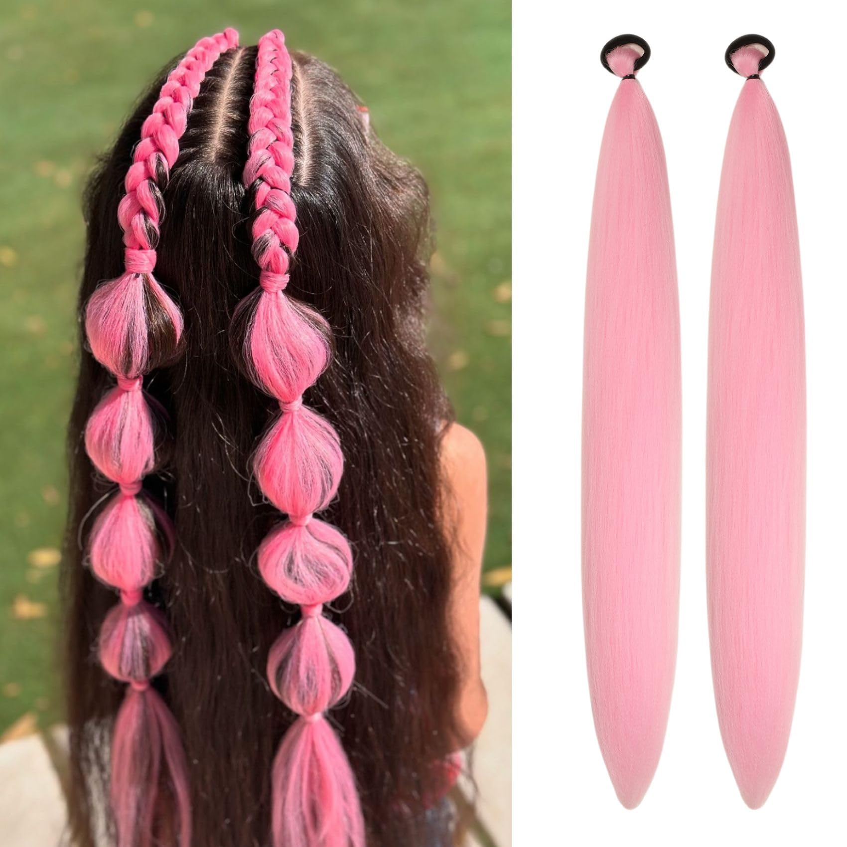 Amazon.com : Pink Braiding Hair Extension for Braids  display picture 1