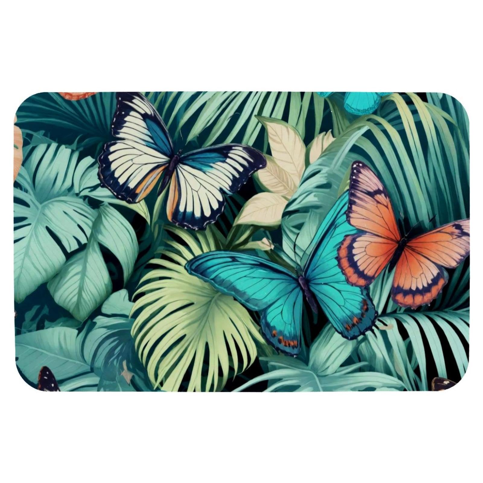 Tapis de bain antidérapant absorbant lavable 50x80 cm pour douche et baignoire