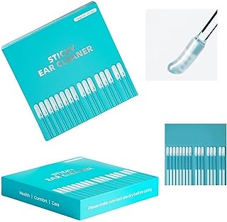 Ear Wax Removal Tools Ear Cleaning Tool Reusable Earwax Removal Adhesive Cleaning Tool Ear Scoop Sticky Ear Pick Ear Curette for Kids and Adults 48Pcs (Small)