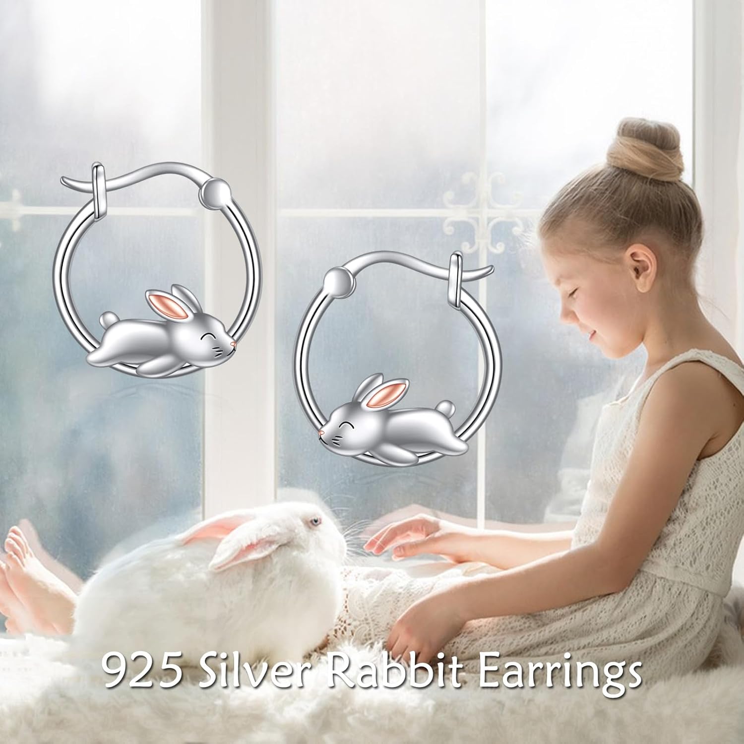 Animal Earrings 925 Sterling Silver Cute Animal Hoop Earrings Jewelry Gifts for Women