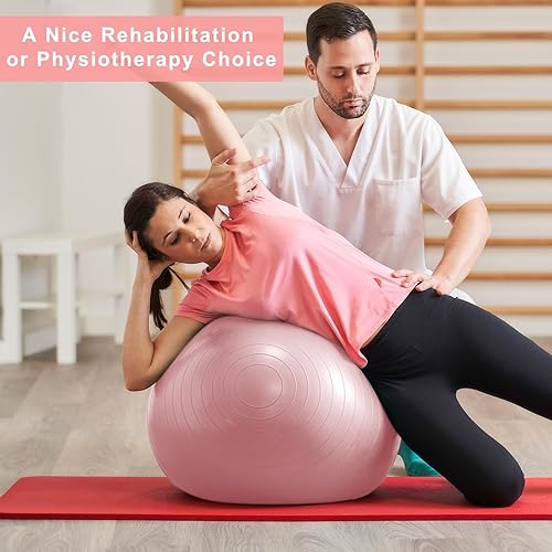 Miniatura 5 de Pelota de ejercicio, pelota de pilates para embarazo, pelota de equilibrio suiza con bomba, silla de bola de estabilidad de varios tamaños para