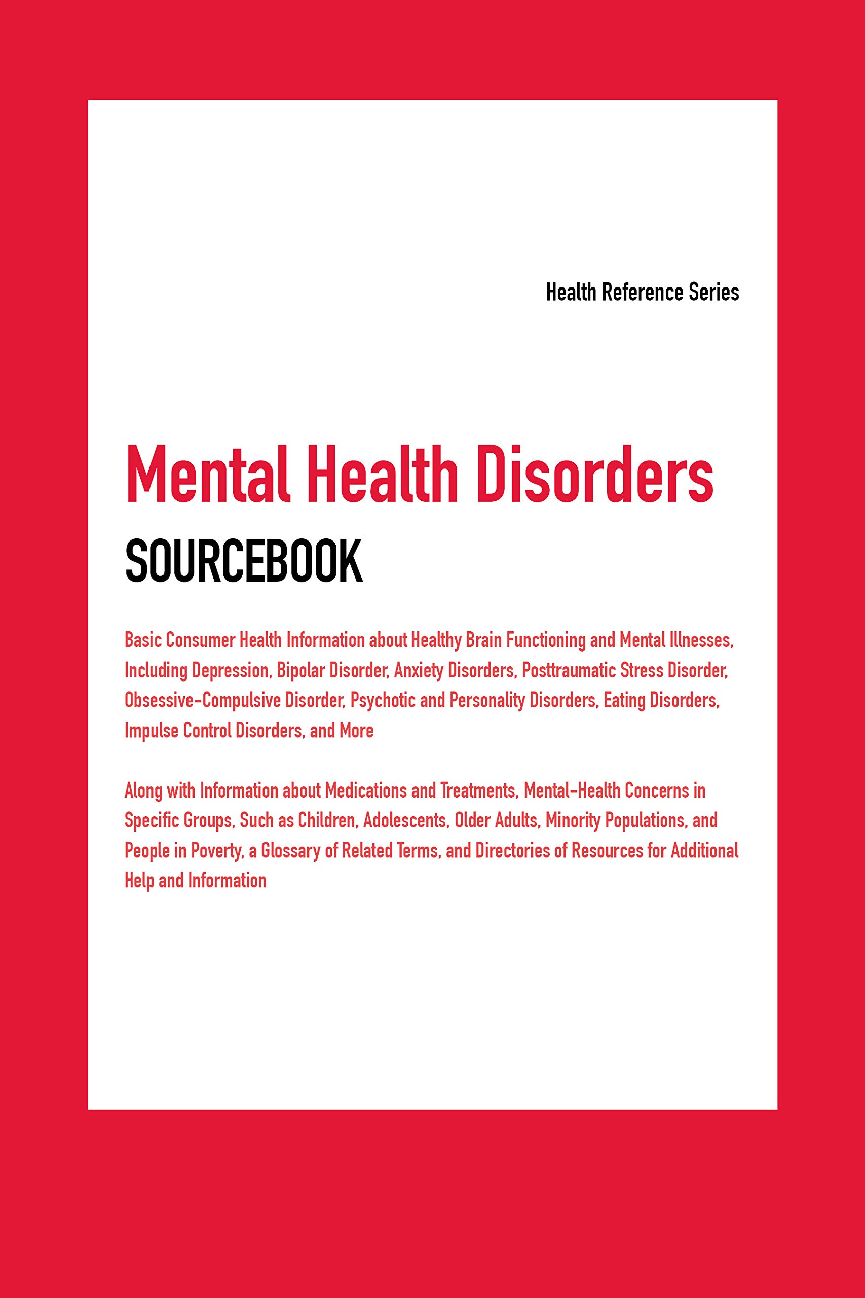 Buy Mental Health Disorders Sourcebook (Health Reference) — BookShops.in