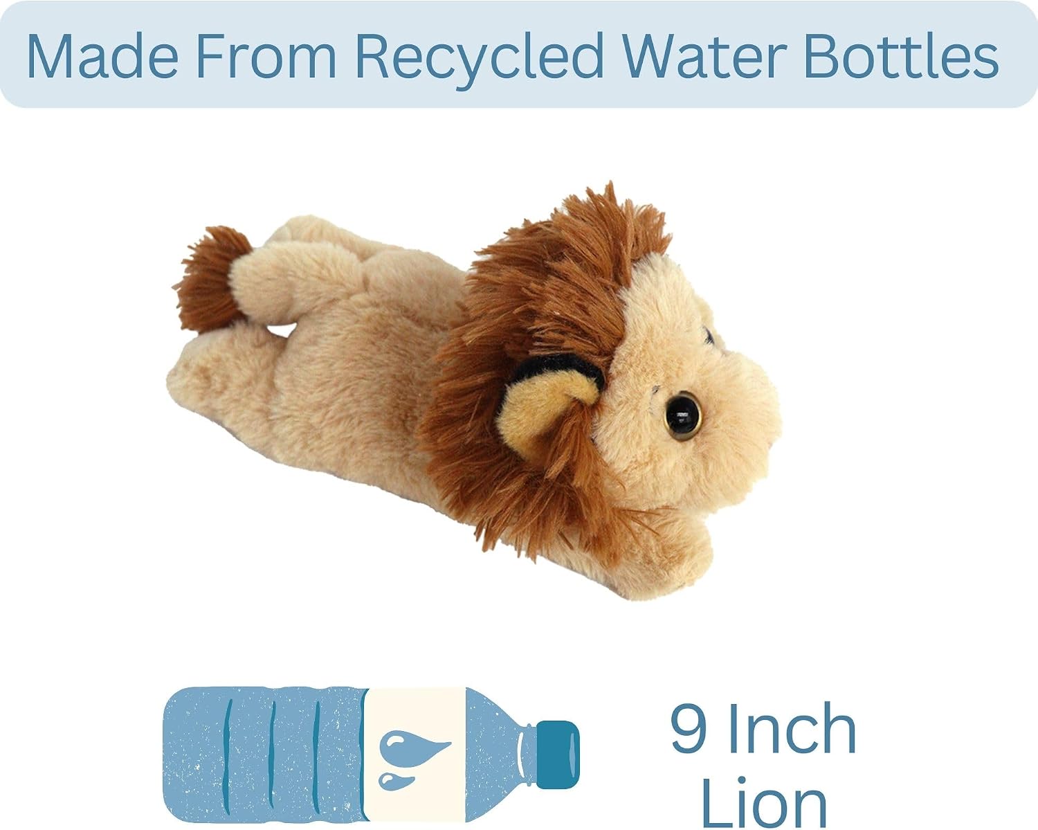 The Petting Zoo Lion Stuffed Animal Plushie Slap Bracelet, Gifts for Kids, Slapstix Wildlife Animals, Lion Plush Toy, 10 inches