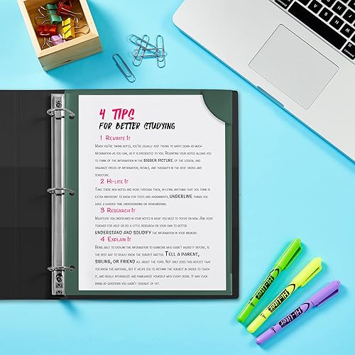 Miniatura 3 de Avery Fundas para documentos con cierre de esquina para carpetas de 3 anillas, 1 funda de plástico verde salvia (47836)