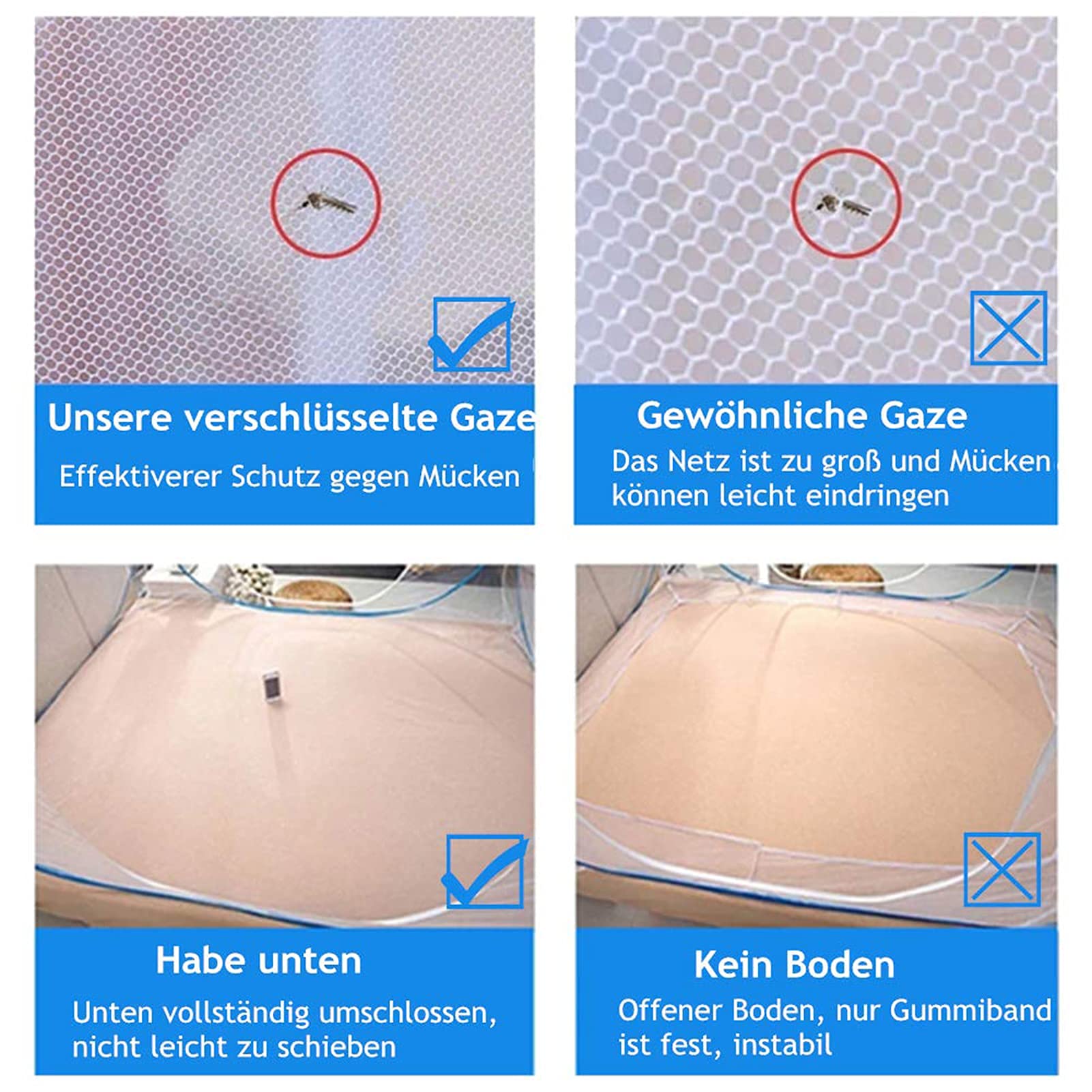 Tenda Zanzariera, Baldacchino per Letto, Rete per Baldacchino, Zanzariera Pop Up per Letto, Zanzariere da Viaggio Portatili di Grandi Dimensioni 180 200 150 cm Porta Singola, Zanzariera Pieghevole p