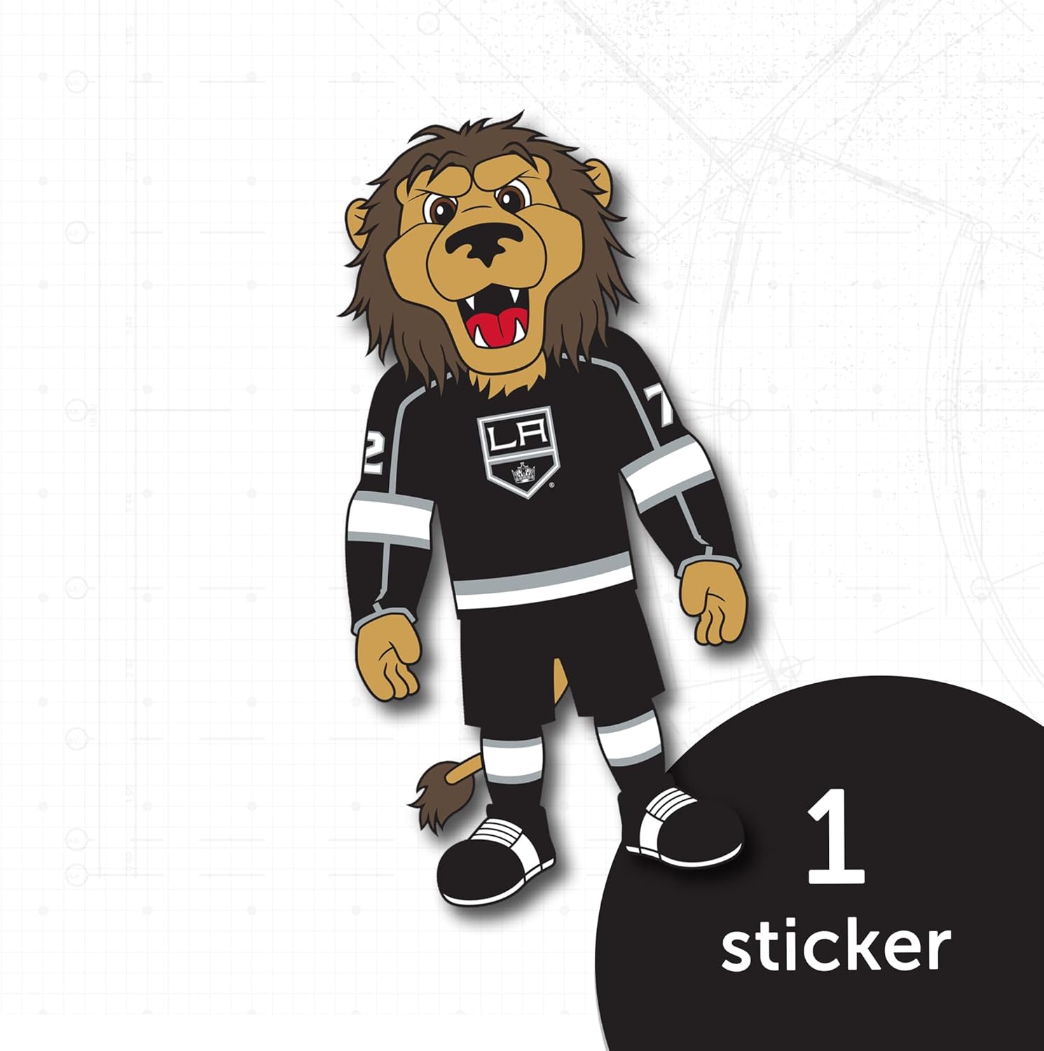 Los Angeles Kings Sticker Bailey Mascot Team National Hockey League Vinyl Decal Laptop Water Bottle Car Scrapbook NHL (Individual E) - Image 4