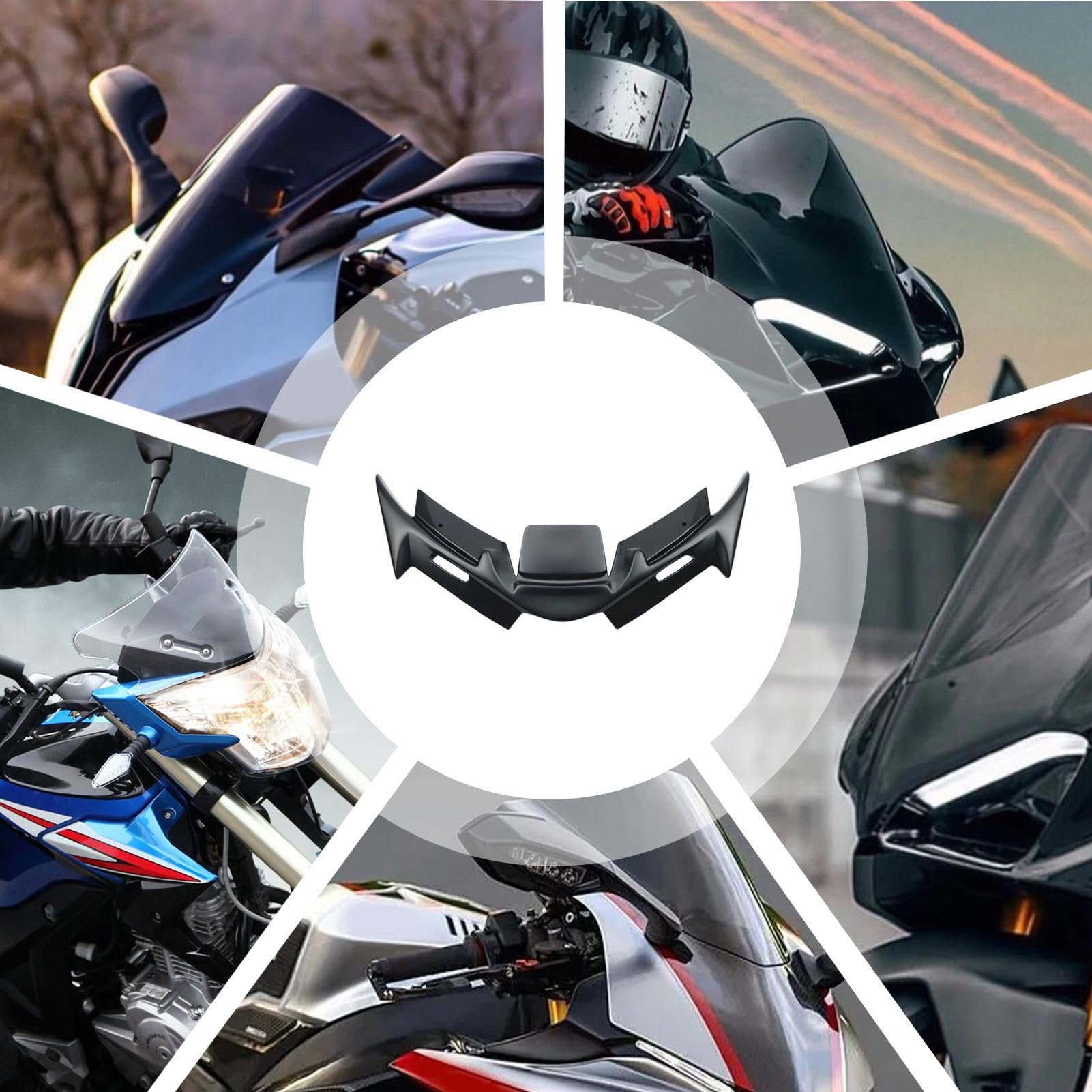 Paravento per moto, parafango fisso, spoiler anteriore per moto, la scelta ideale per i ciclisti che cercano di ottimizzare la maneggevolezza e l'aspetto della propria moto.