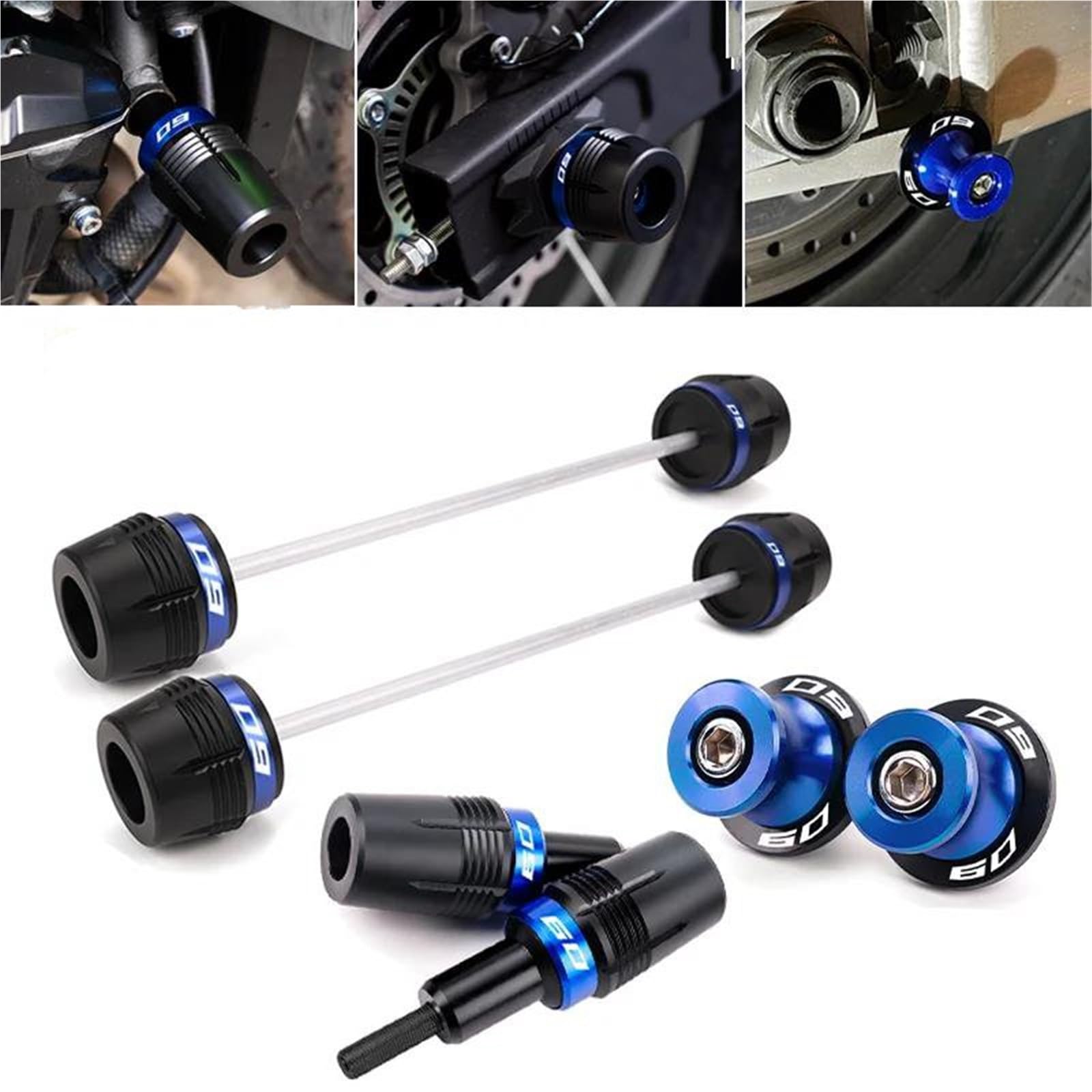 Moto Deslizadores Para YAMAHA MT09 MT-09 SP 2014-2026 Deslizadores Marco Motocicleta Rueda Horquilla Deslizante Eje Protector Choque Soporte Basculante(2014-2020-Black)