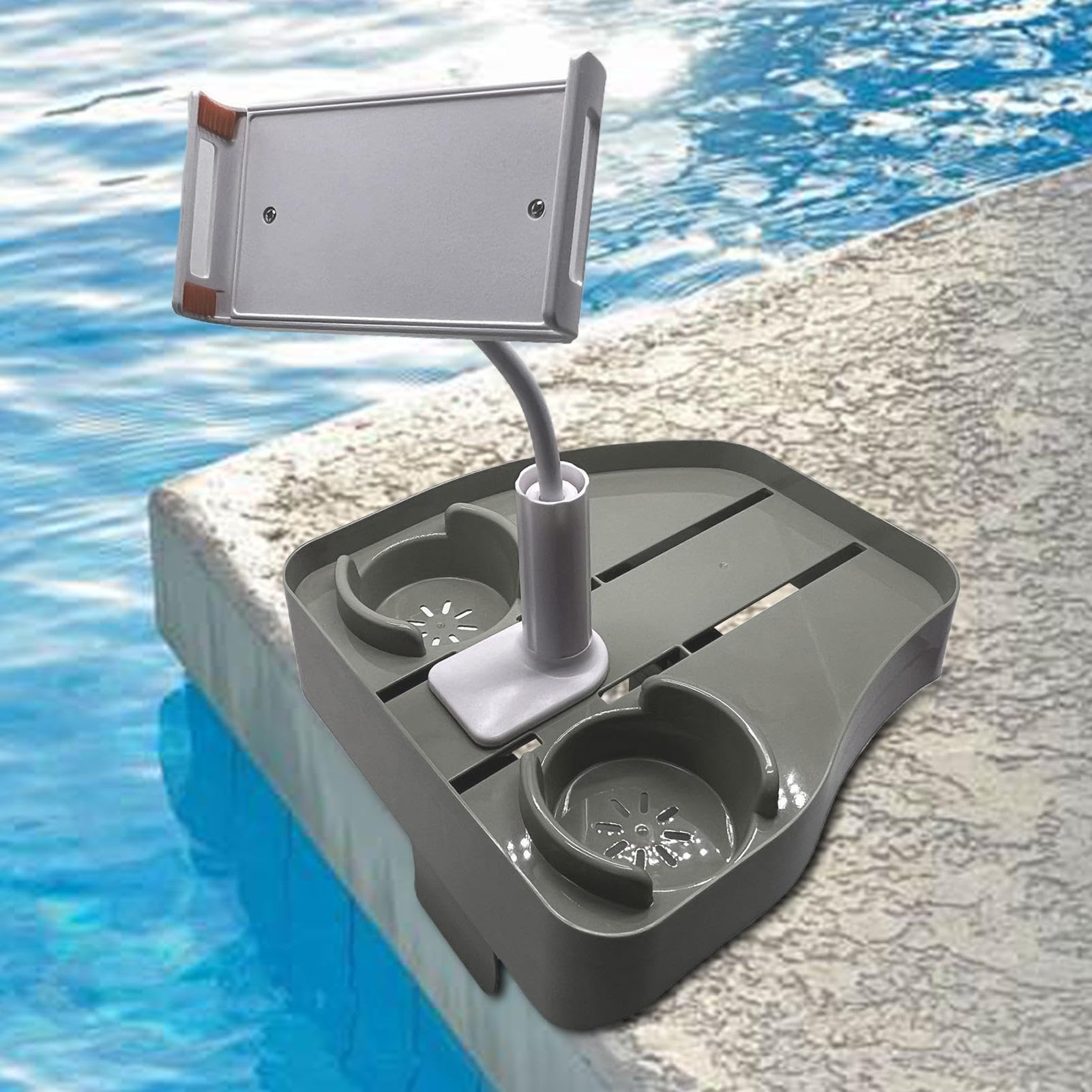 Uchwyt na napoje do | Pływający na butelki basenowy | Zaciskowy Uchwyt Na Telefon,Do Spa, Łazienki, Tarasu, Balkonu, Kempingu, Ogrodu