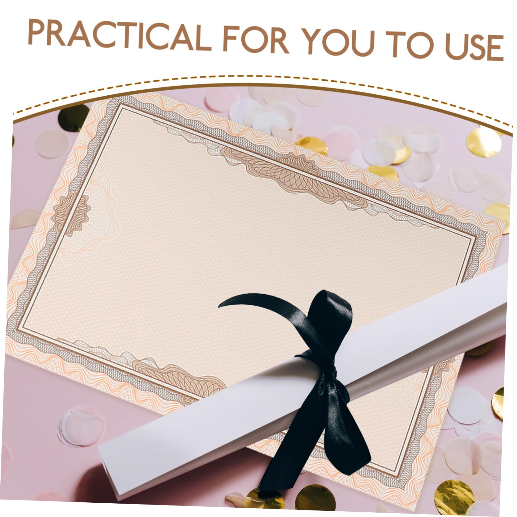 SEWACC Papel Delicado Práctico y Conveniente para Almacenamiento 100 Hojas de Papel para Diplomas de Graduación en white Adecuado para Decoración y Uso en Tienda