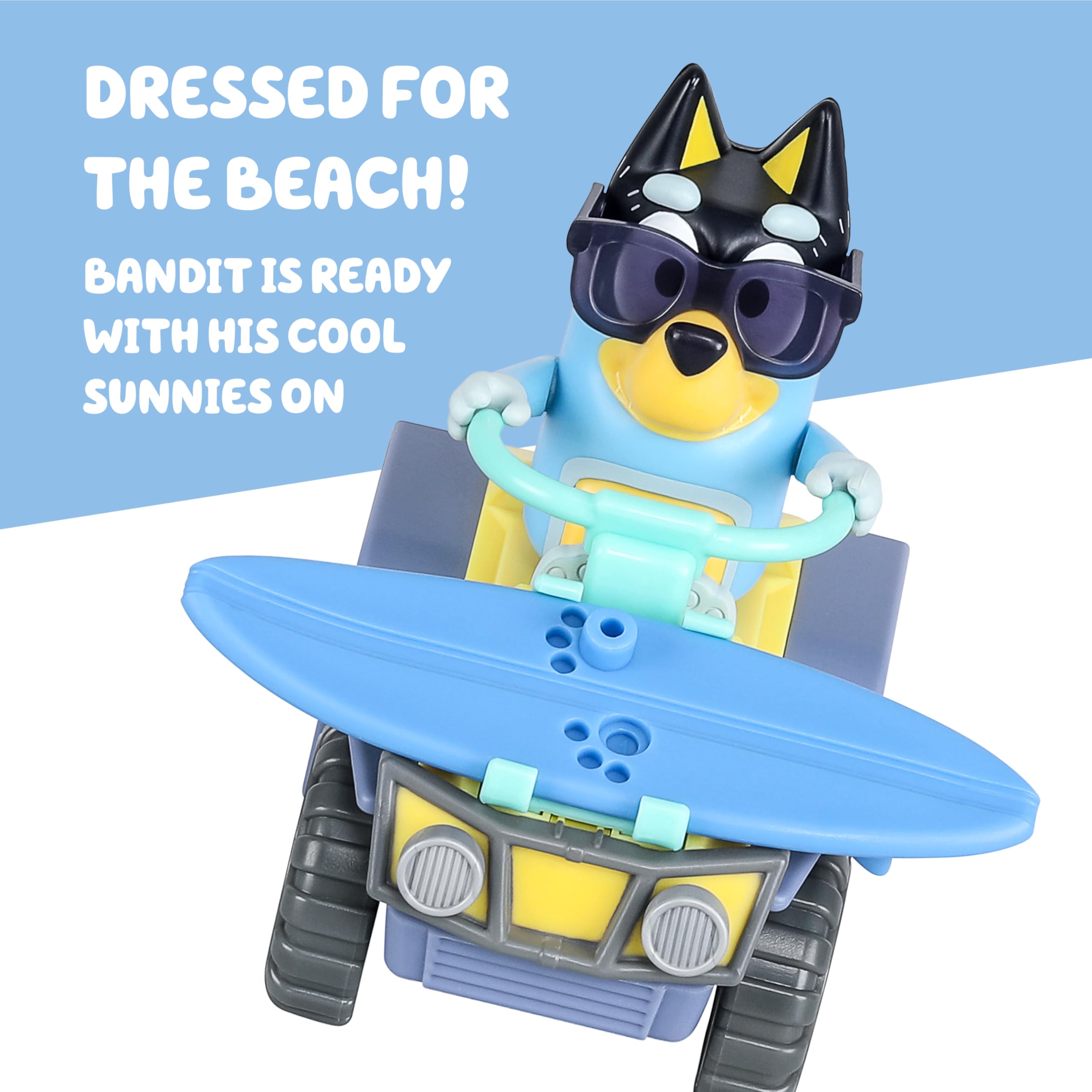 RFフィギュア サーフボード付き Amazon.co.jp: Bluey Bandit サーフビーチおもちゃセット 3インチ